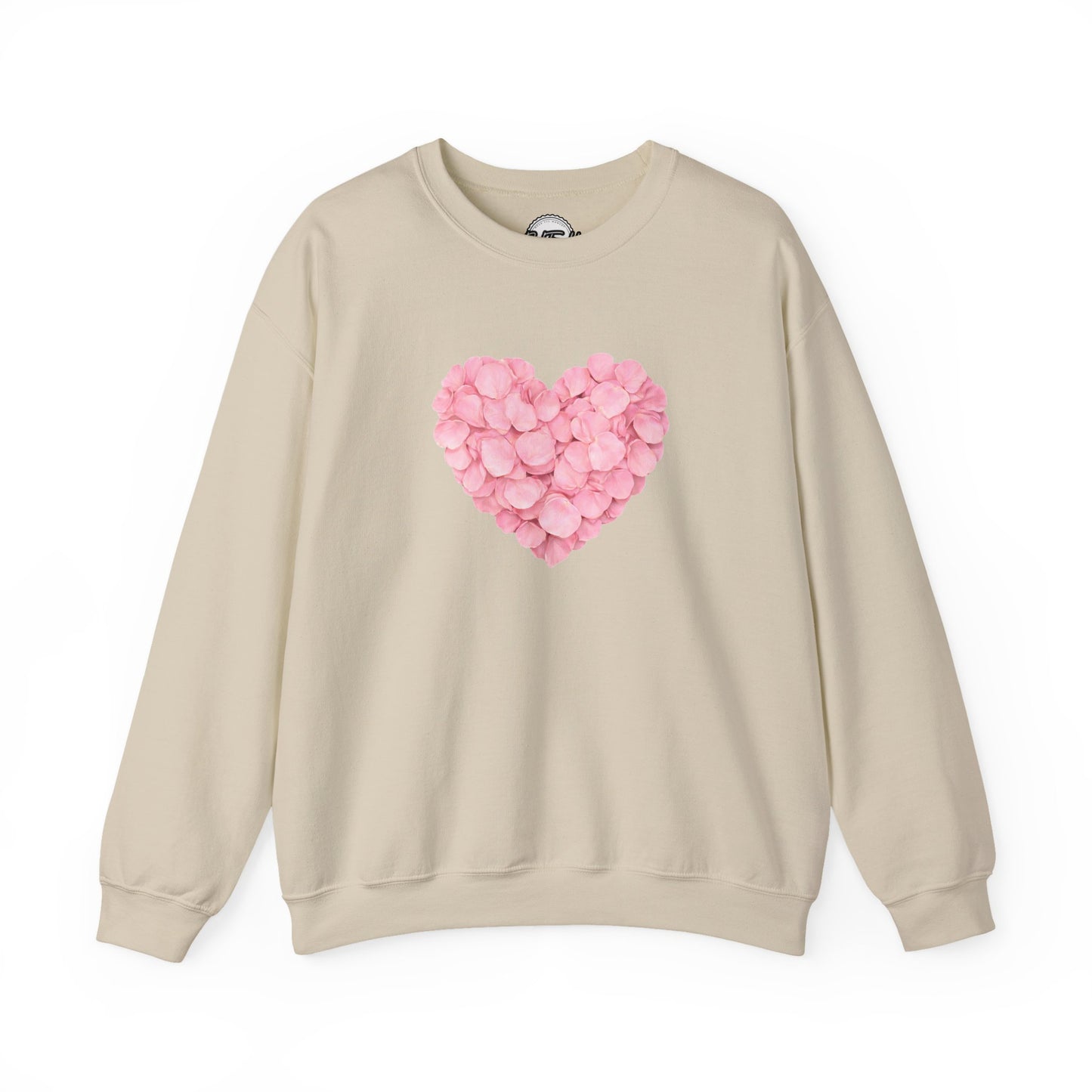 Pink Petal Heart Valentines Sweatshirt