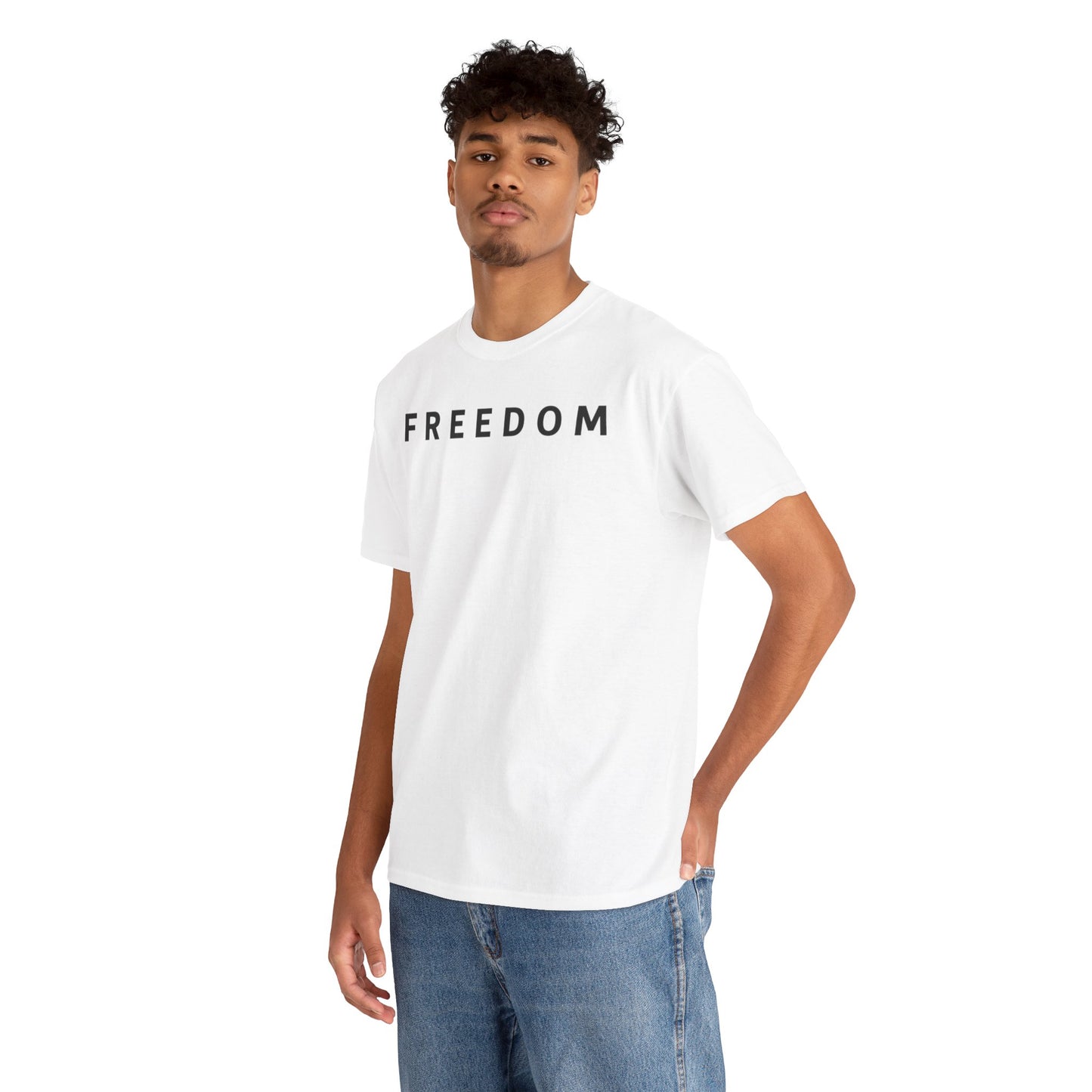 Freedom Gal 5:13 Unisex Heavy Cotton Tee, Casual Graphic T-Shirt, Comfortable Everyday Wear, Inspirational Gift, Freedom Clothing