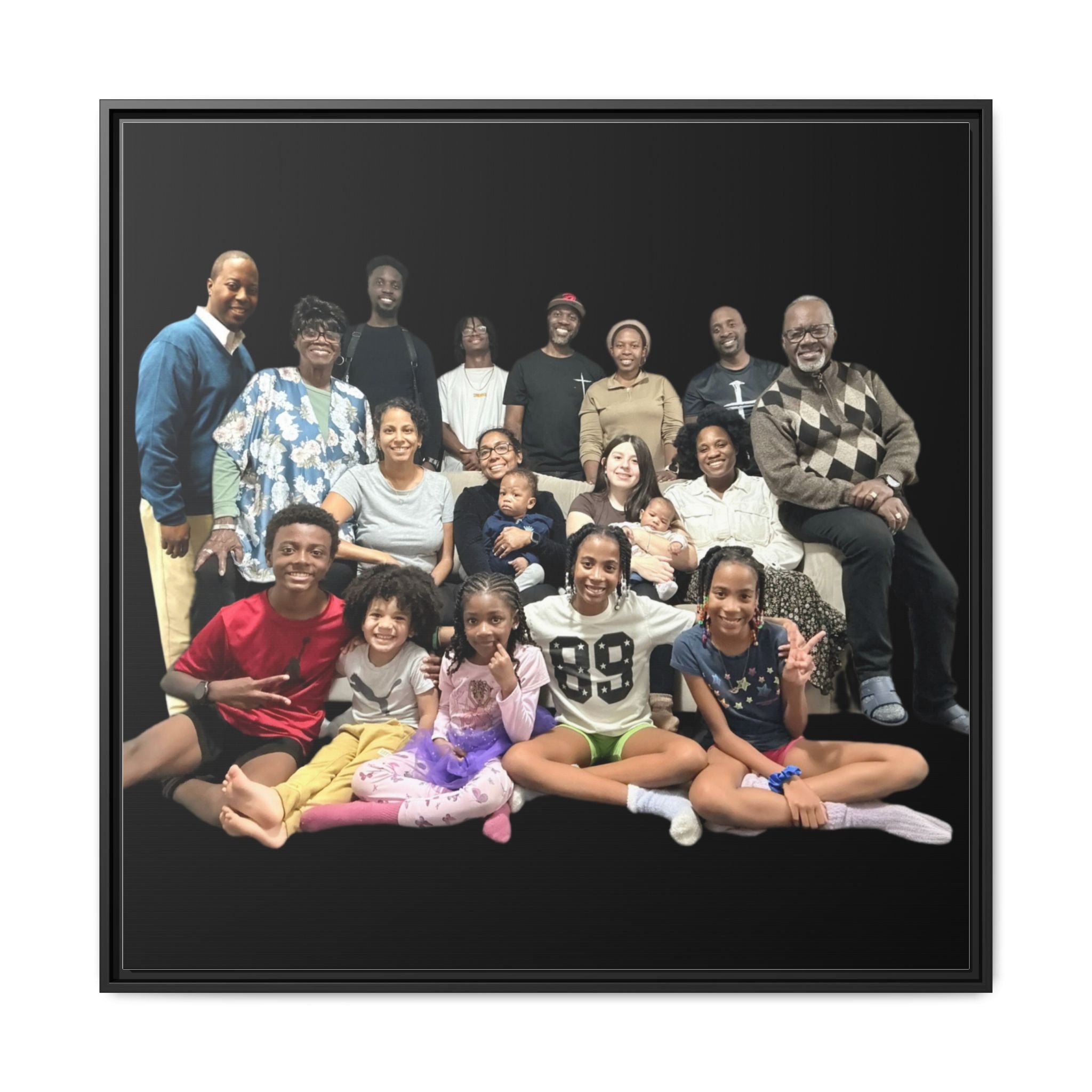 Gordon Family Matte Canvas, Framed (Multi-color)