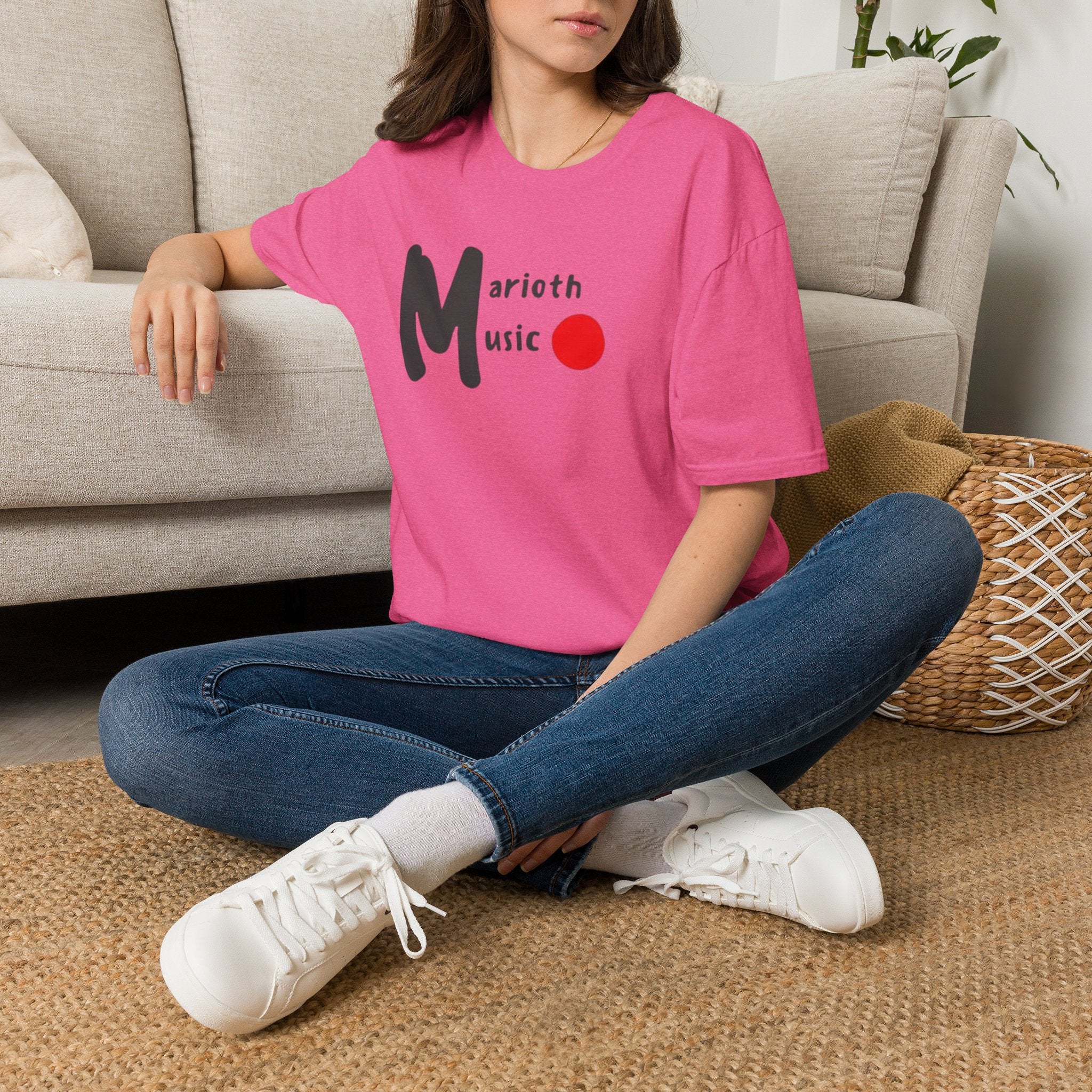 Marioth Music Logo Tee (Bold 'M' with Red Dot)
