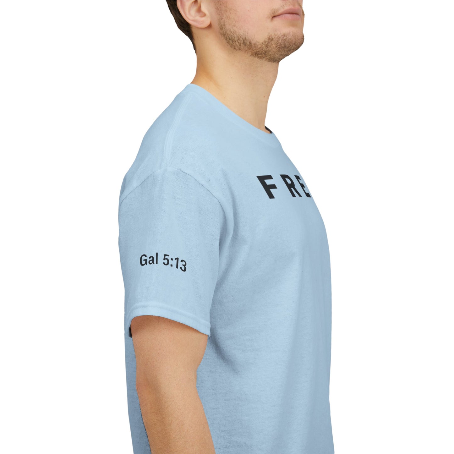 Freedom Gal 5:13 Unisex Heavy Cotton Tee, Casual Graphic T-Shirt, Comfortable Everyday Wear, Inspirational Gift, Freedom Clothing