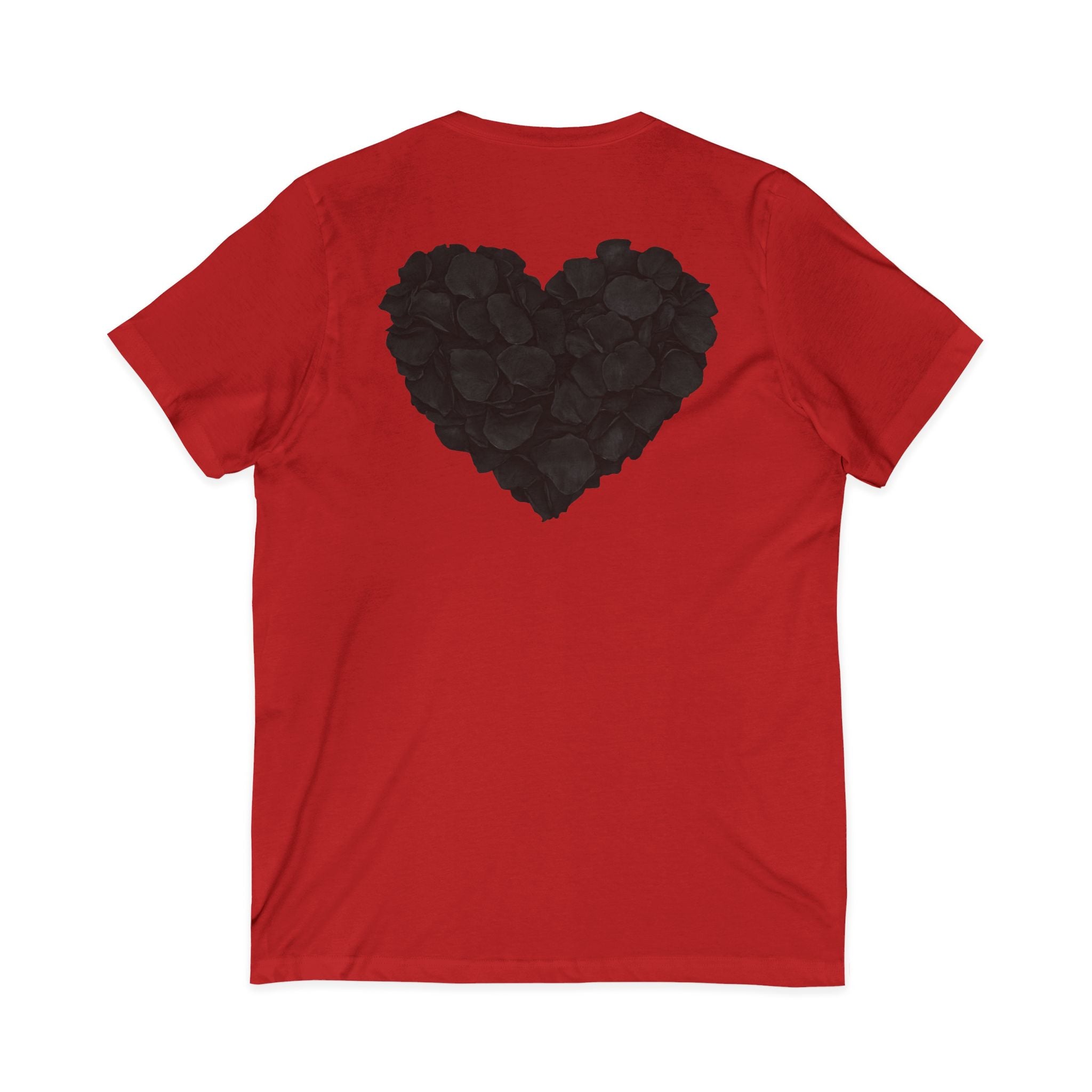 Black Rose Heart T-Shirt | Floral Heart Tee
