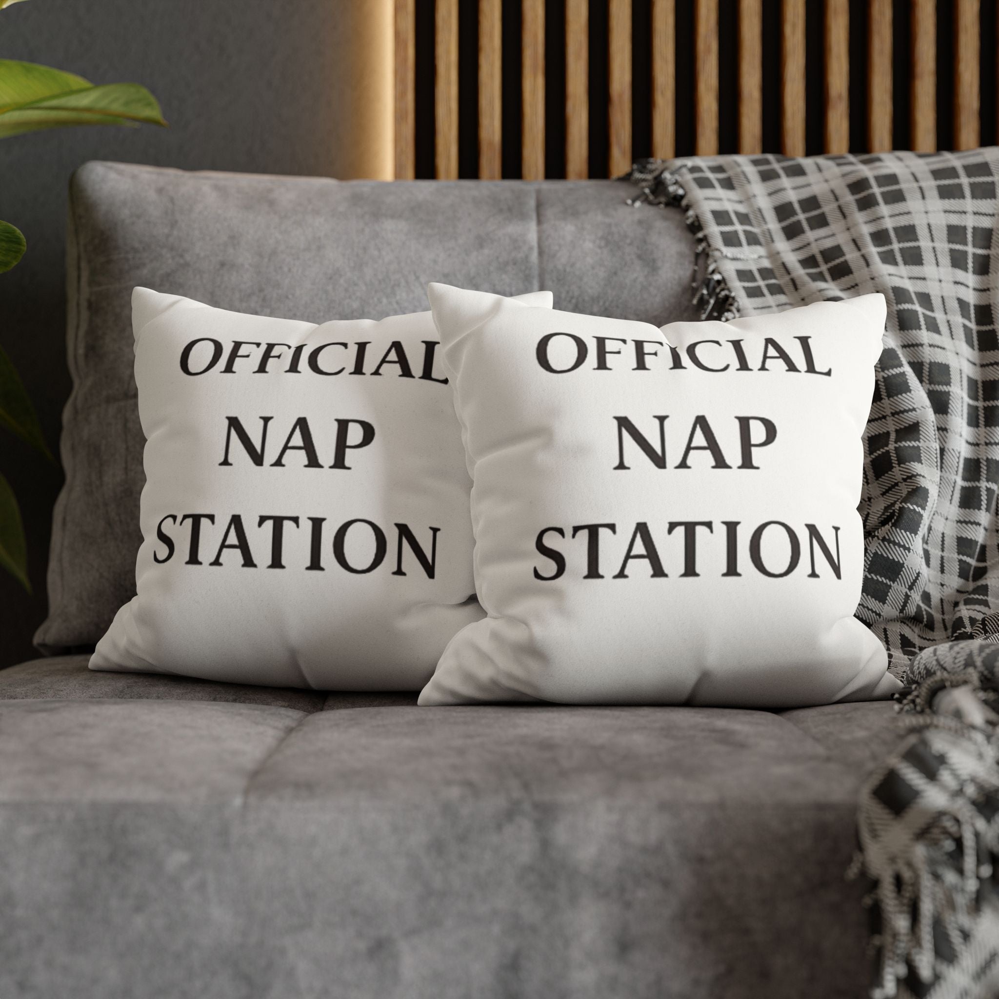 Official Nap Station Faux Suede Pillowcase