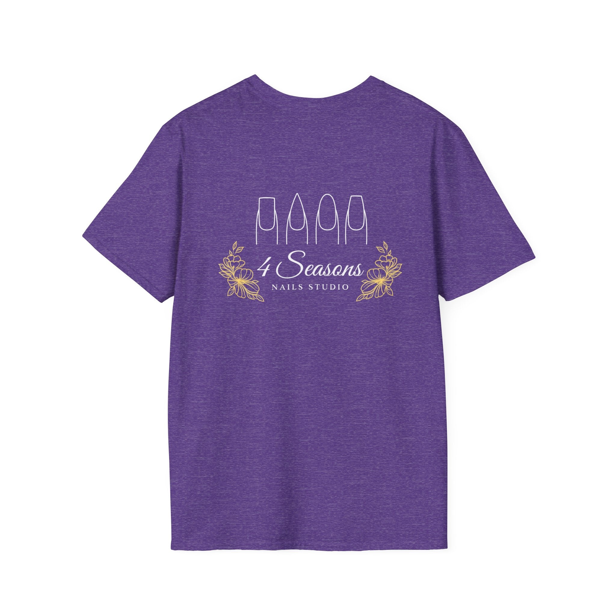 4 Seasons Nails Studio T-Shirt — Nail Tech Logo Tee (Front & Back)