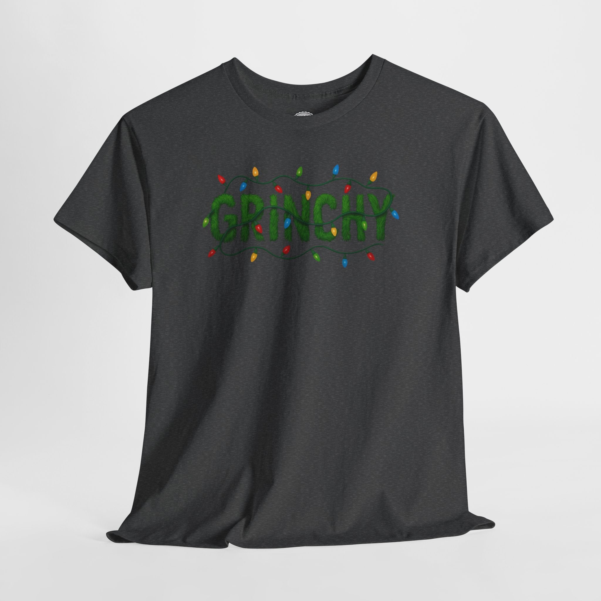 Grinchy Christmas Tee — Festive Lights Holiday Shirt