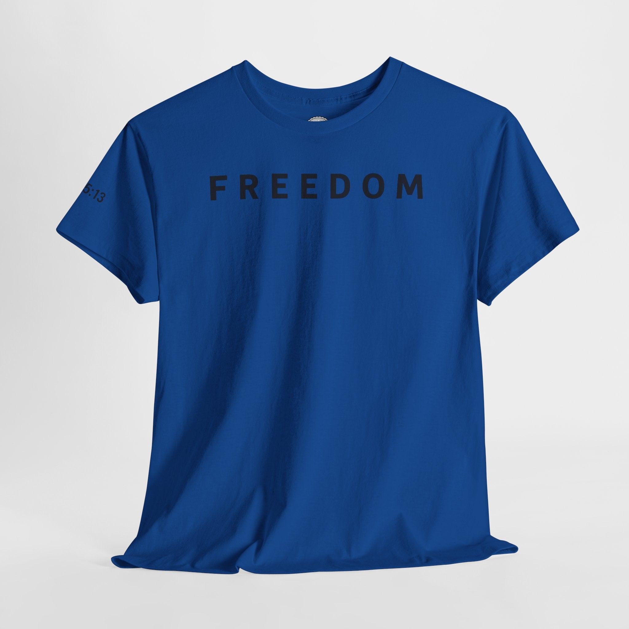 Freedom Gal 5:13 Unisex Heavy Cotton Tee, Casual Graphic T-Shirt, Comfortable Everyday Wear, Inspirational Gift, Freedom Clothing