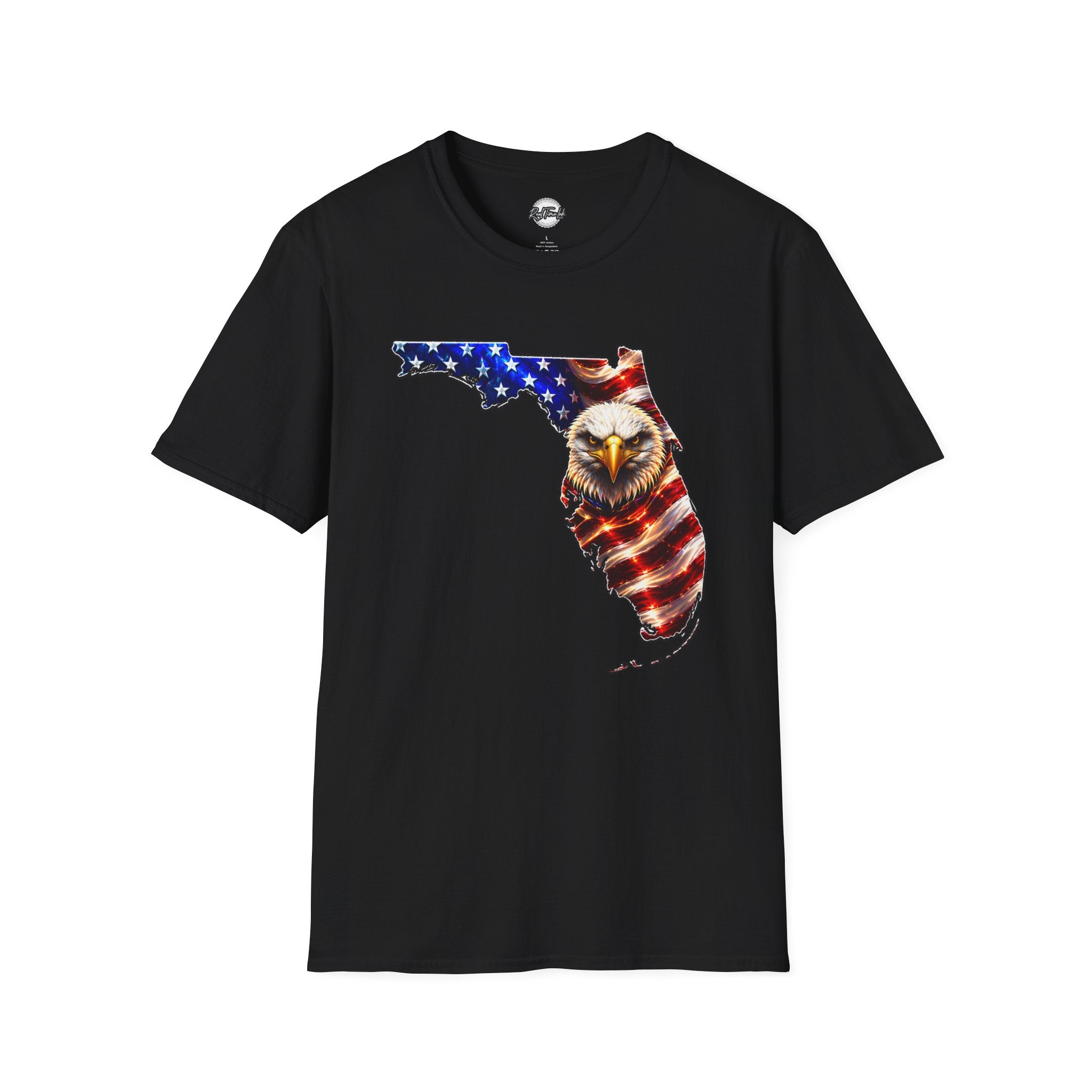 Florida Flag Eagle T-Shirt — American Flag State Outline Tee