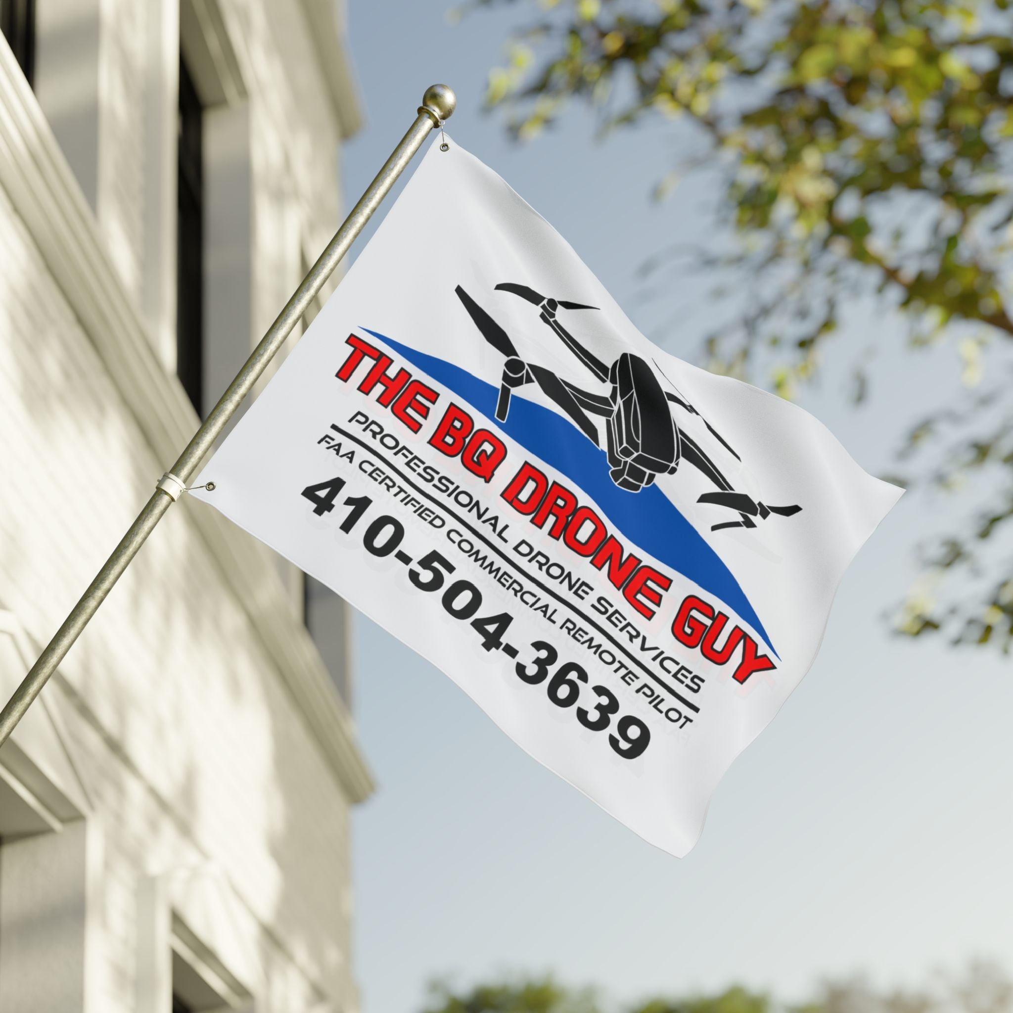 The BQ Drone Guy Double-Sided Flag