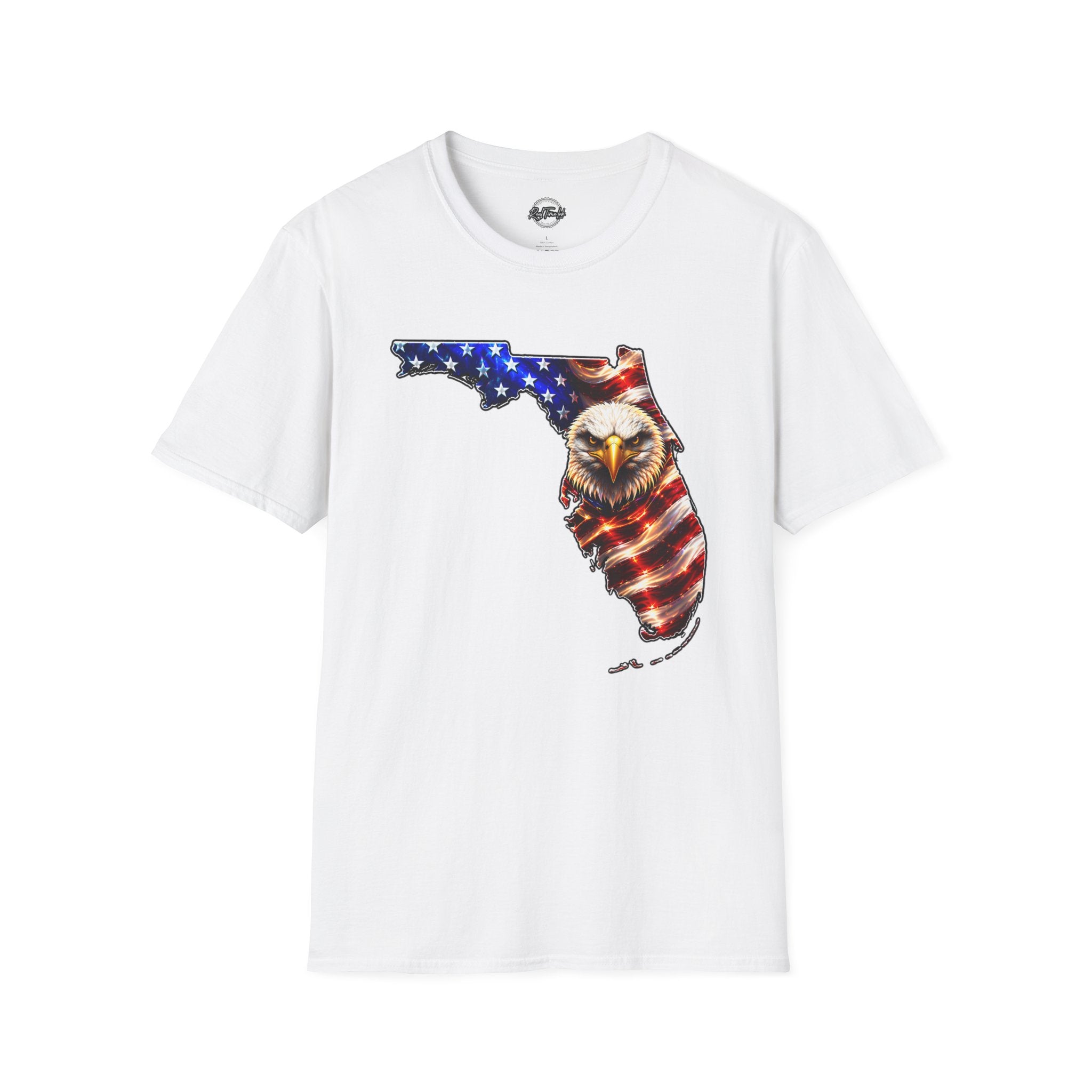 Florida Flag Eagle T-Shirt — American Flag State Outline Tee