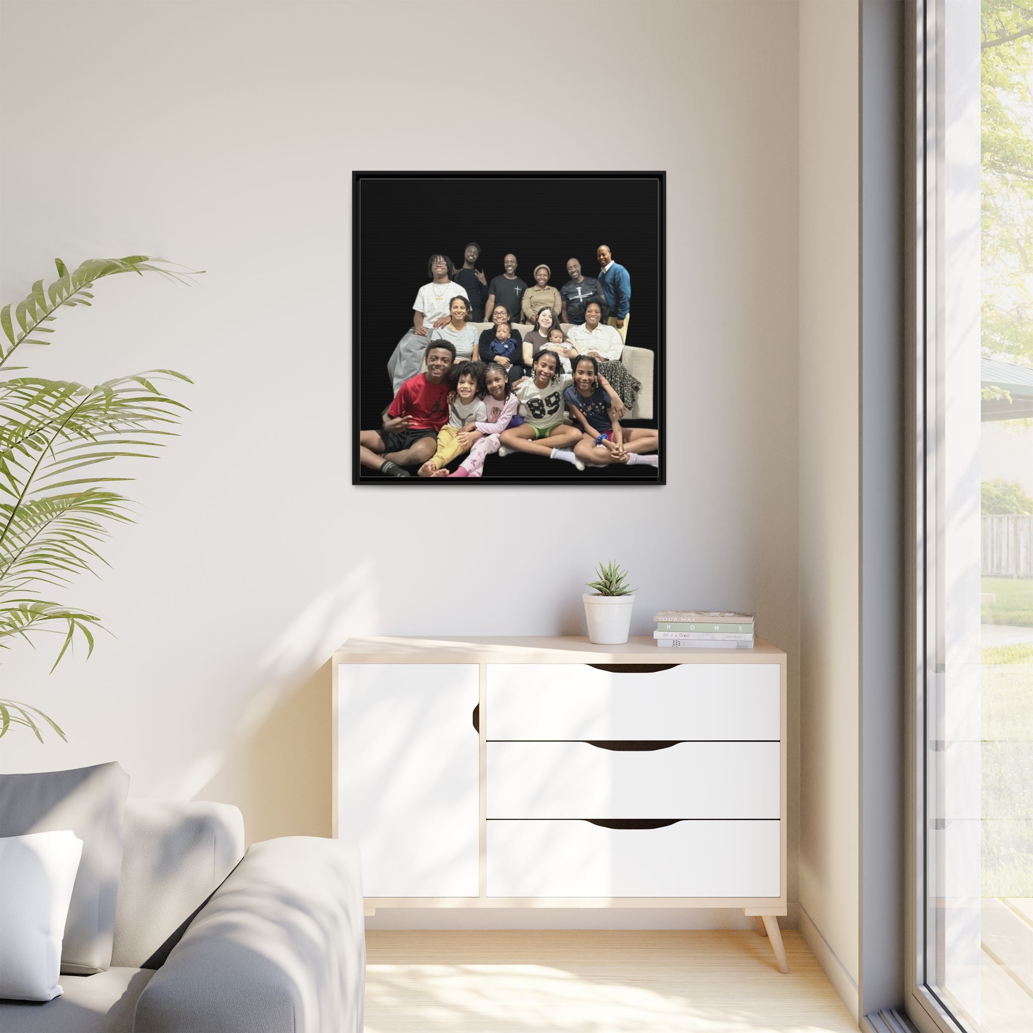Gordon Siblings Family Matte Canvas, Framed (Multi-color)