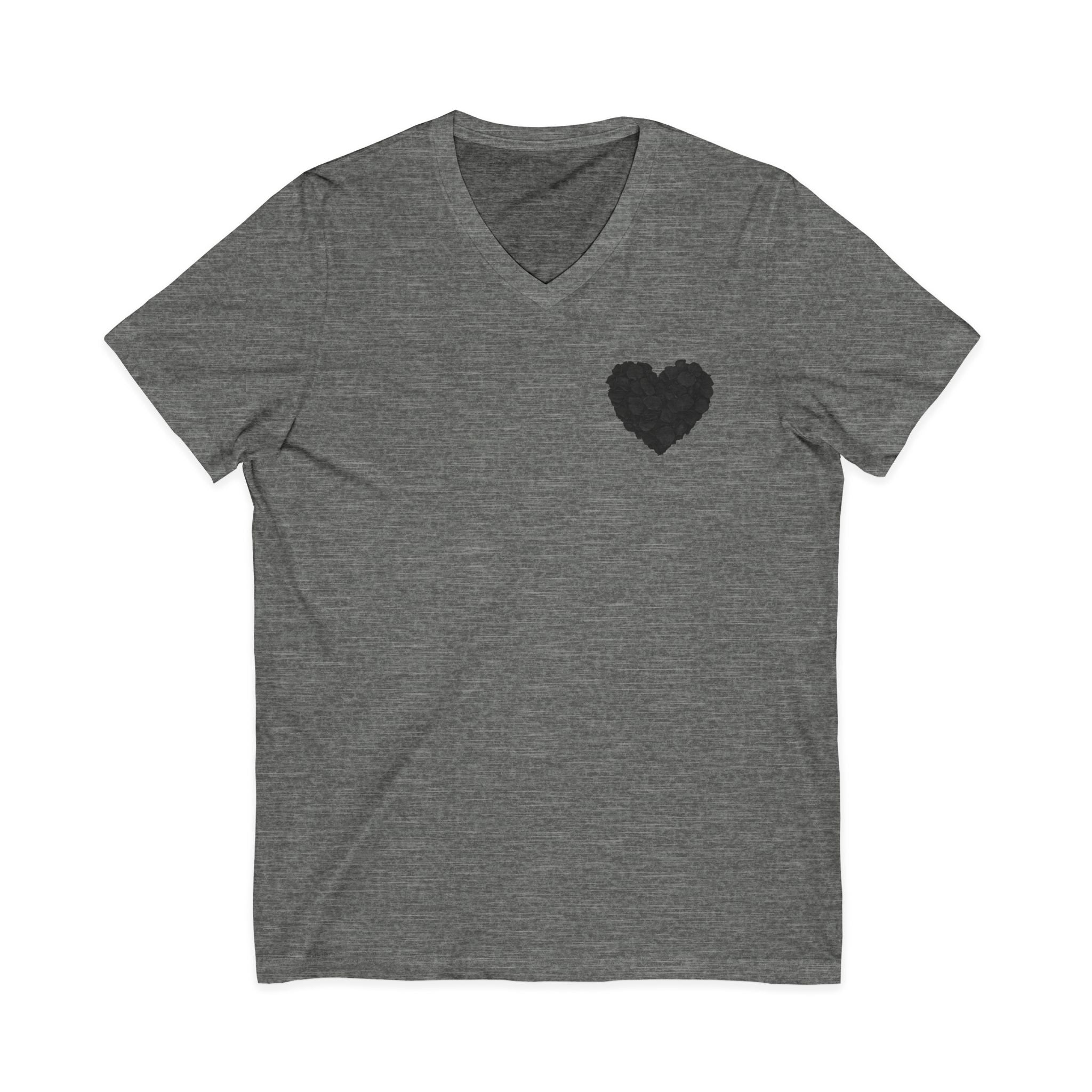 Black Rose Heart T-Shirt | Floral Heart Tee