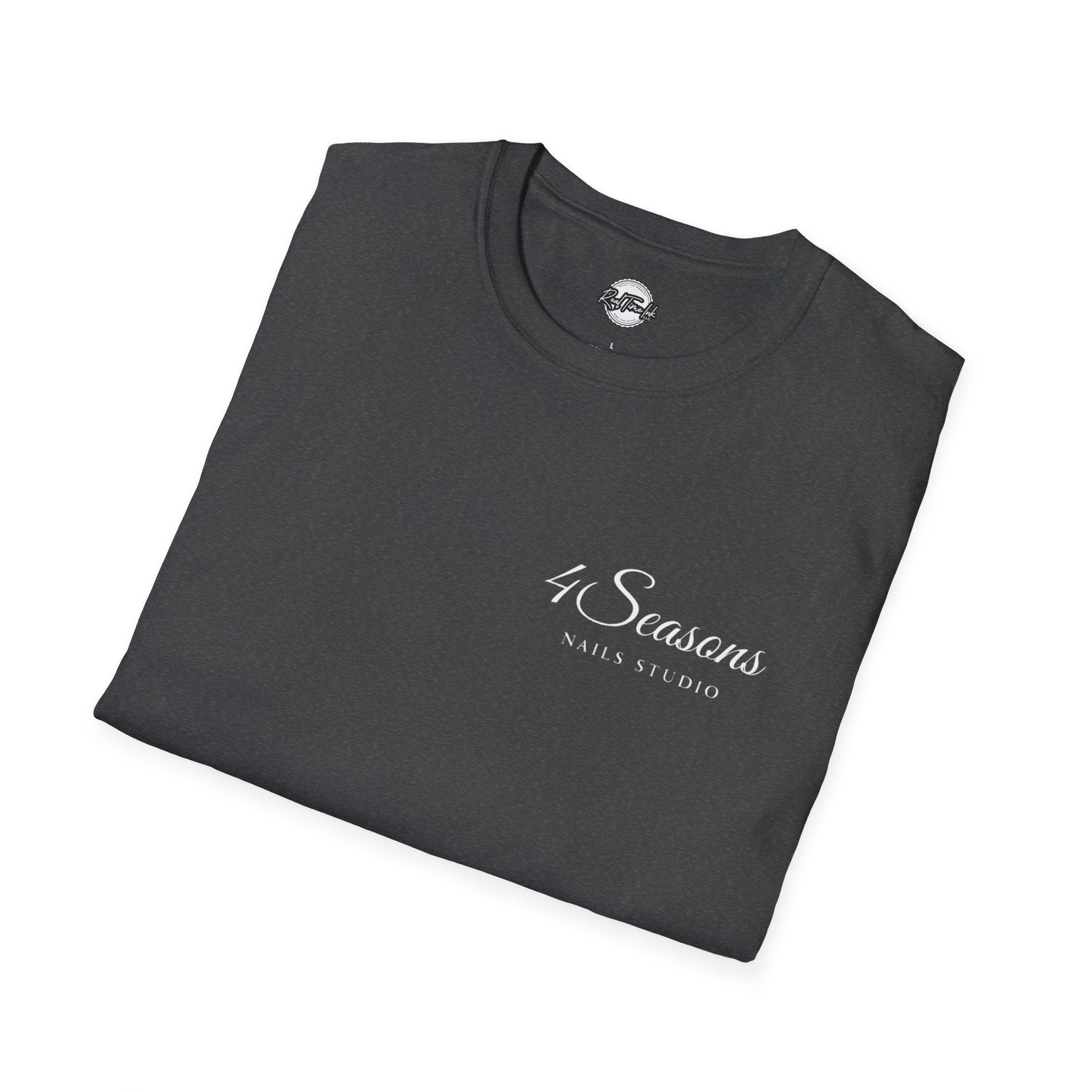 4 Seasons Nails Studio T-Shirt — Nail Tech Logo Tee (Front & Back)