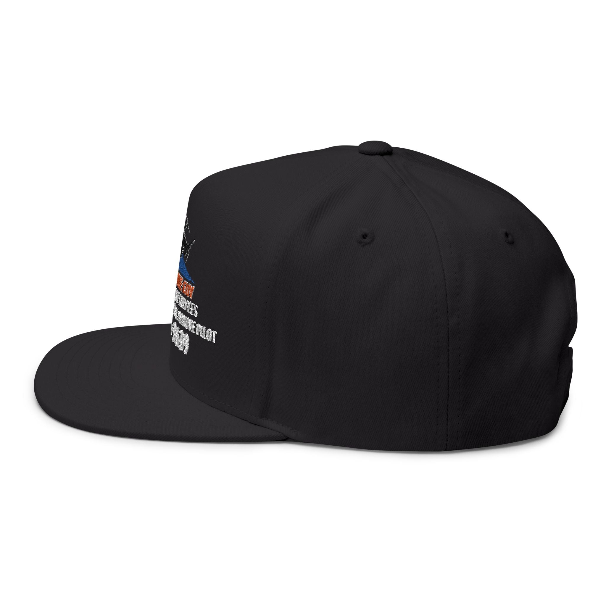 Drone Services Embroidered Flat Bill Cap — The BC Drone Guy Logo & Phone