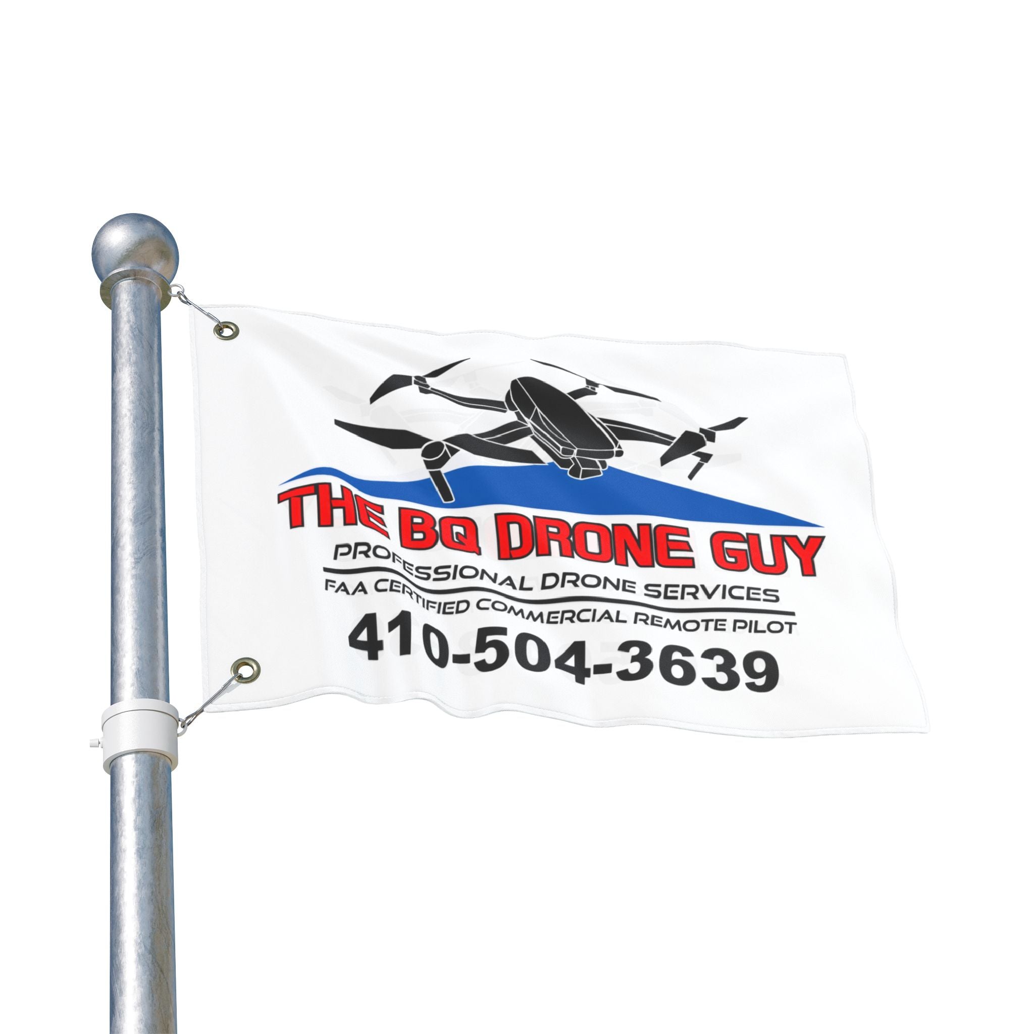 The BQ Drone Guy Double-Sided Flag