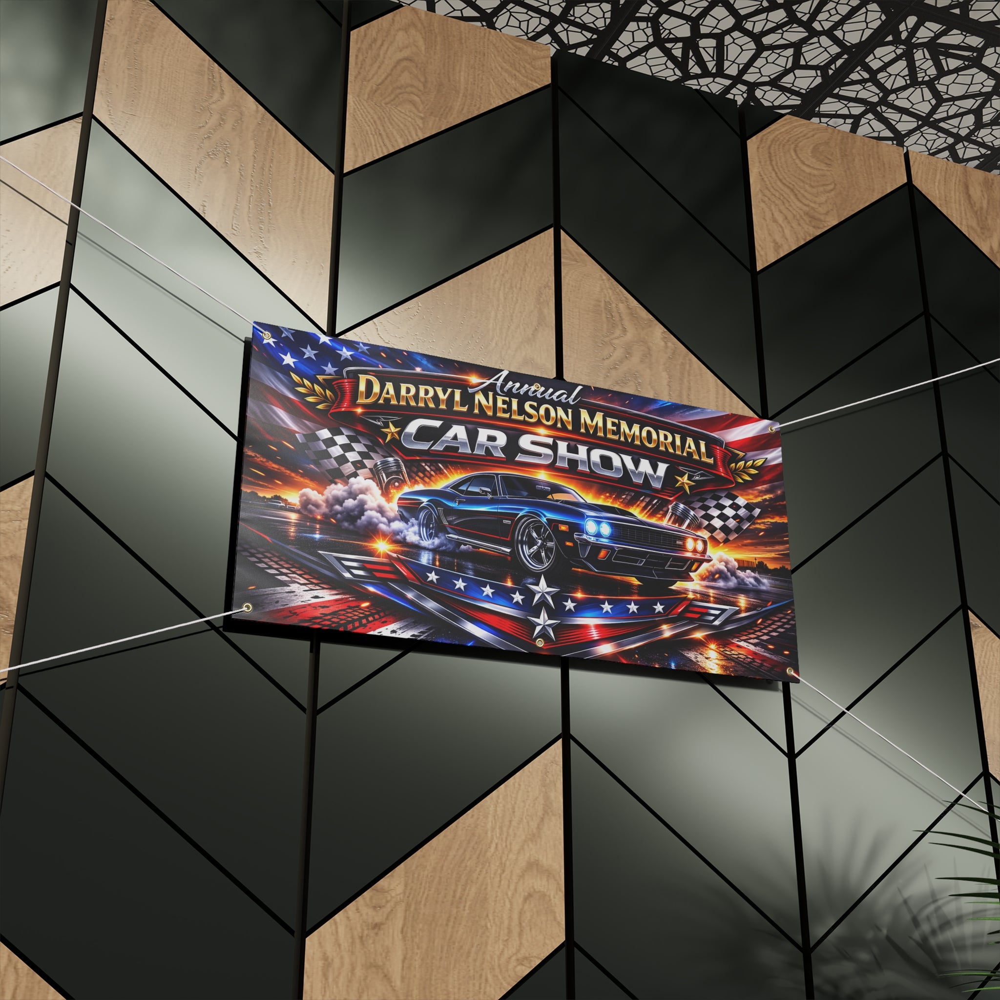 Car Show Banner — "Darryl Nelson Memorial" Matte Outdoor Sign