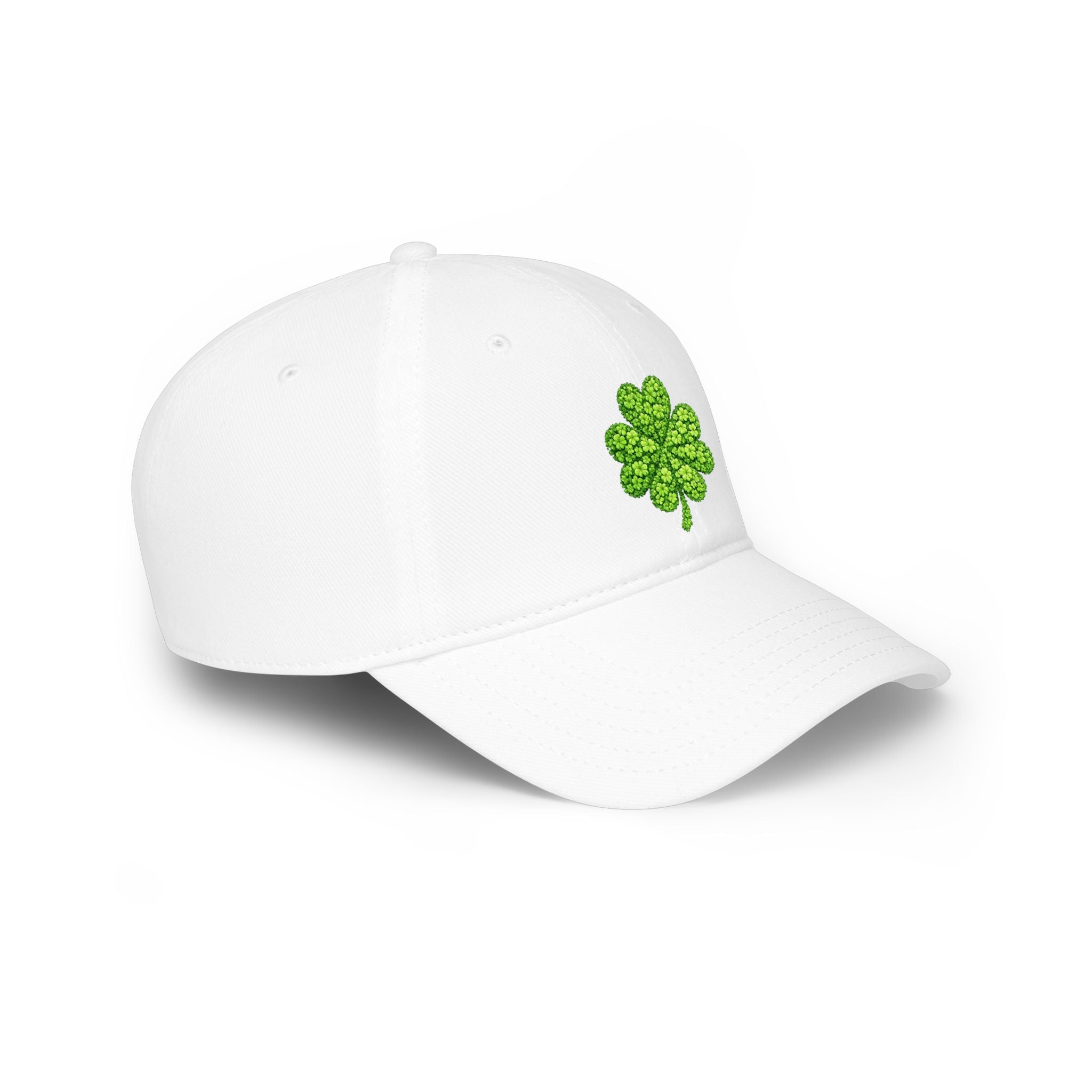 Lucky Clover Cap — Low Profile Baseball Hat with Four-Leaf Clover Design