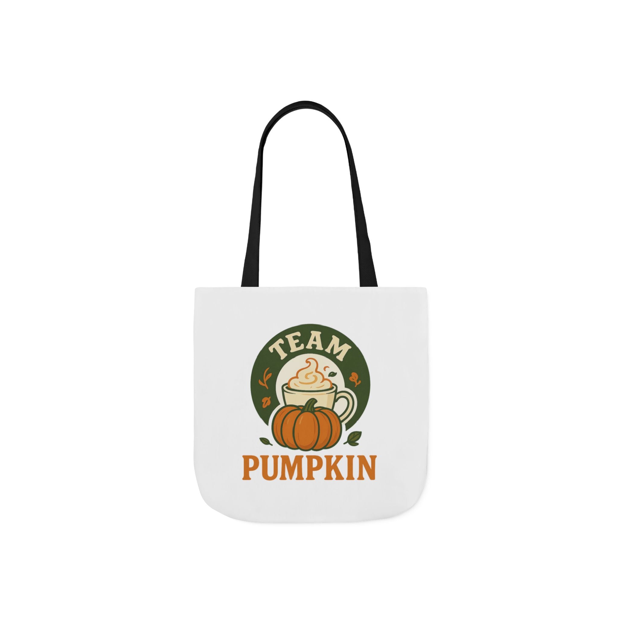 Team Pumpkin Tote Bag with 5-Color Straps, Fall Accessory, Gift for Pumpkin Lovers, Cute Bag for Festivals, Stylish Halloween Tote