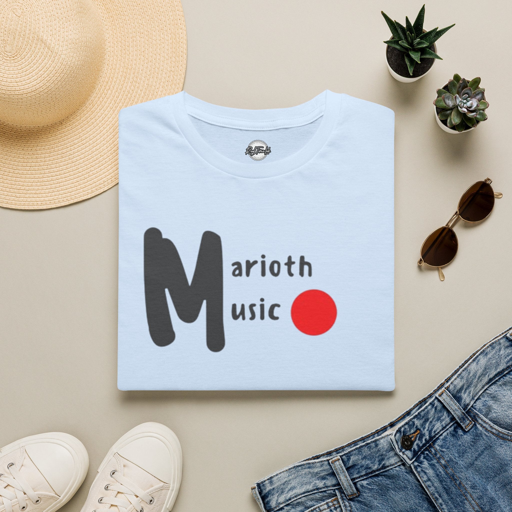 Marioth Music Logo Tee (Bold 'M' with Red Dot)