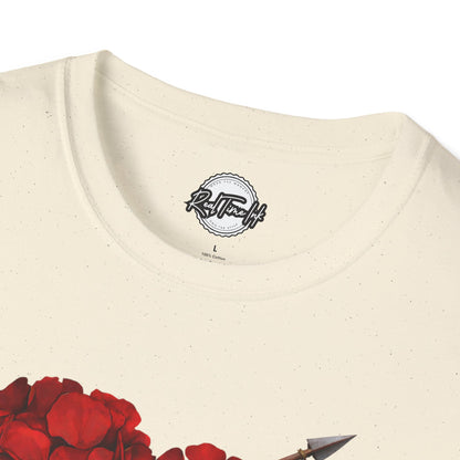 Rose Petal Heart T-Shirt — Arrow-Pierced Romantic Valentine Tee