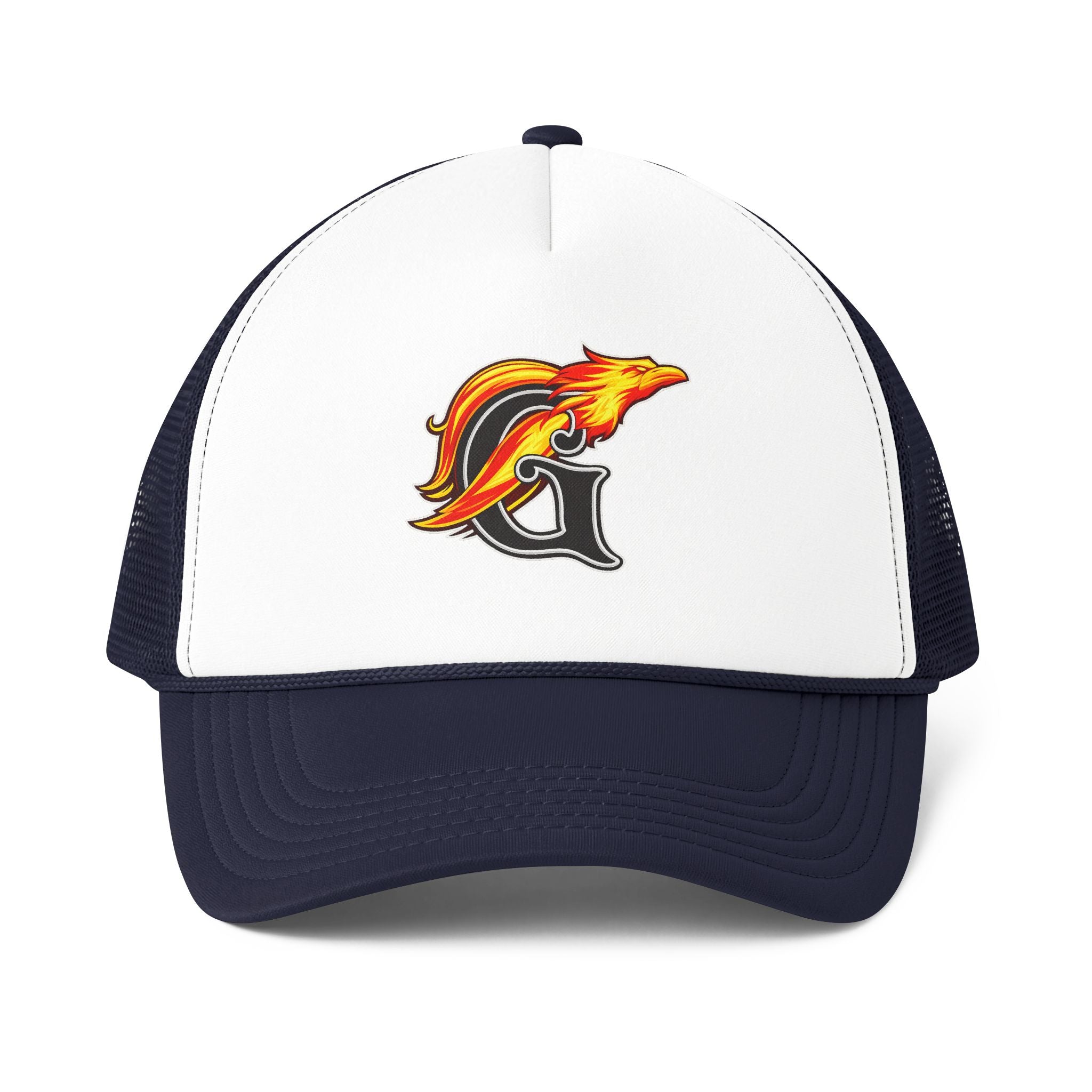 GALVINELL’S Trucker Cap – Embroidered Retro Sea Logo Foam Mesh Hat