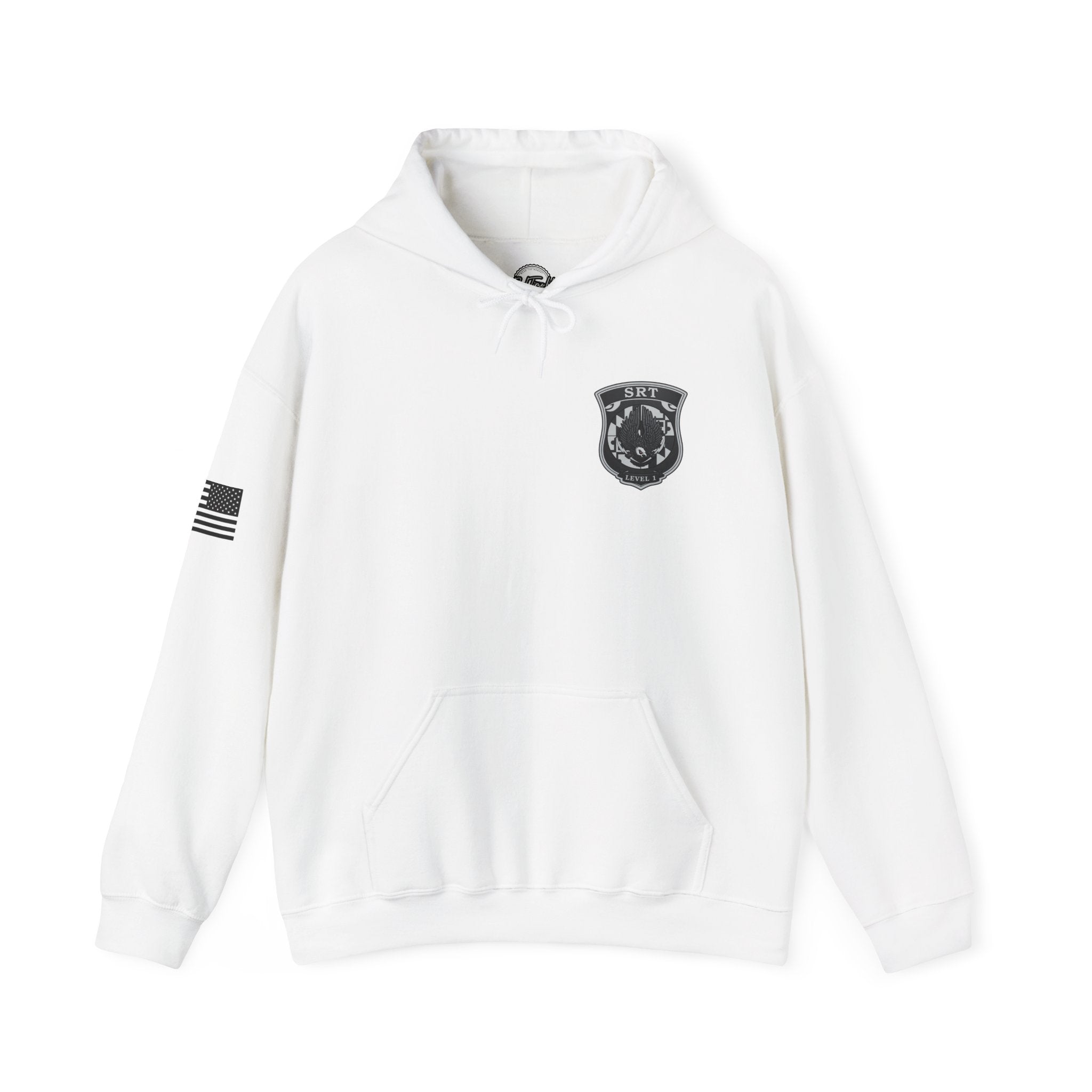 SRT Hoodie 2 — Tactical Badge & Flag Hooded Sweatshirt