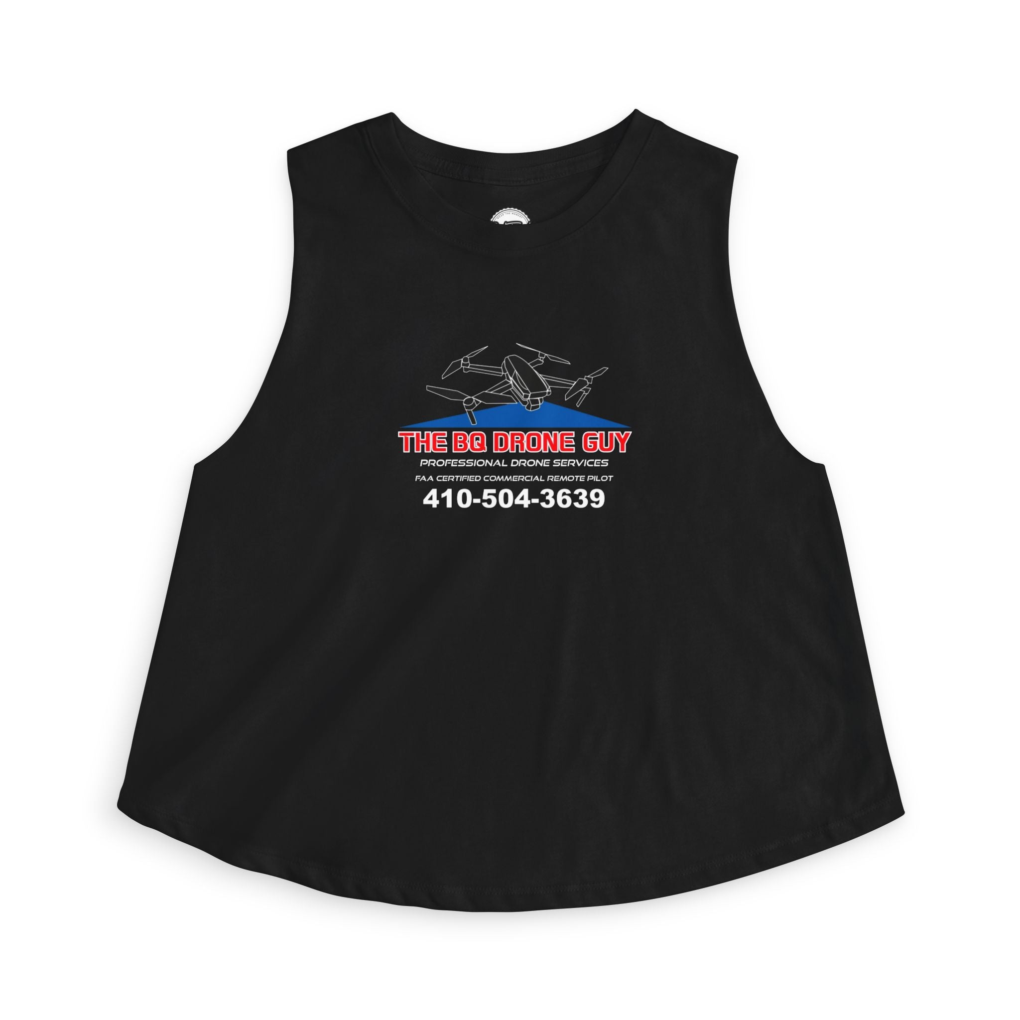 The BQ Drone Guy Graphic Sleeveless Tank crop top