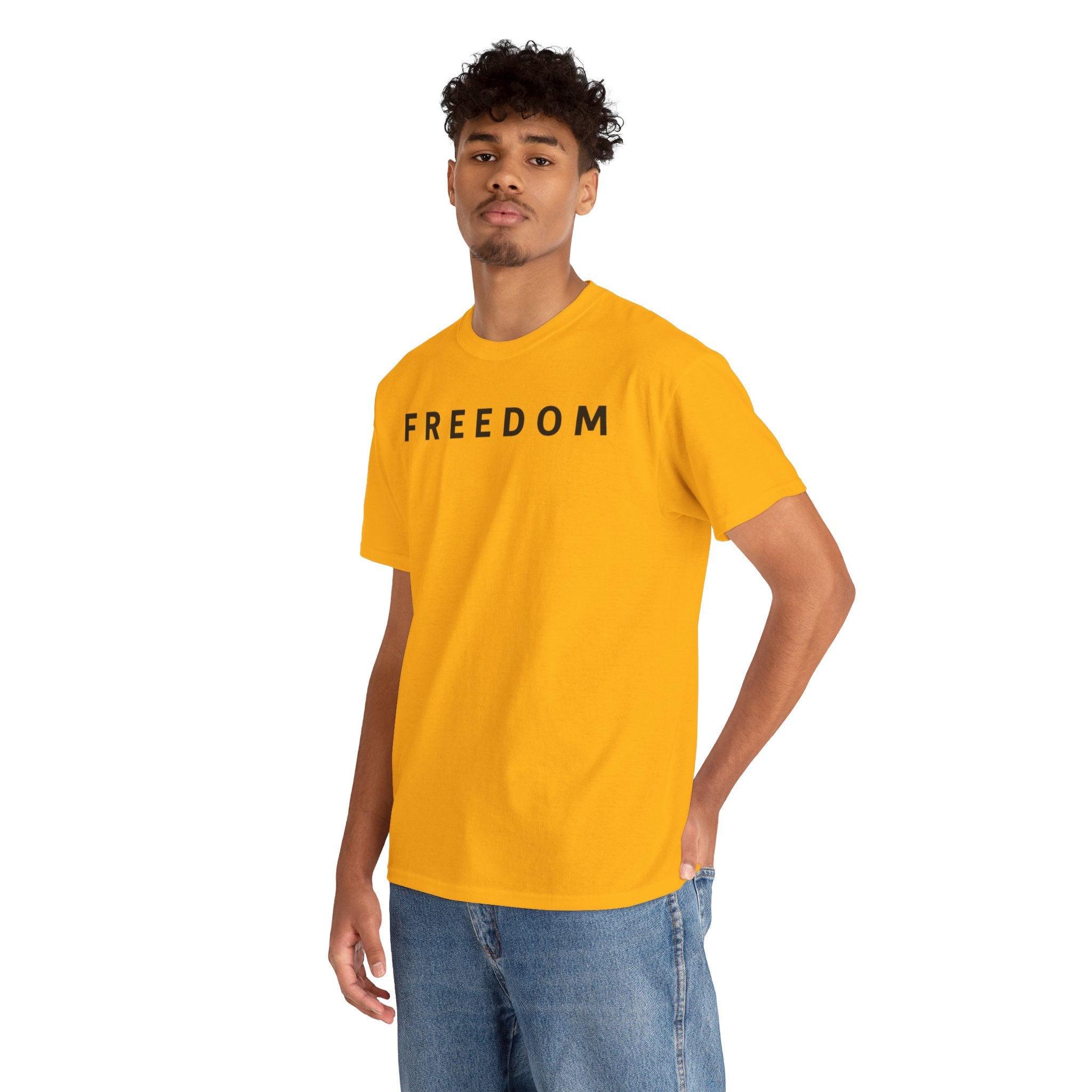 Freedom Gal 5:13 Unisex Heavy Cotton Tee, Casual Graphic T-Shirt, Comfortable Everyday Wear, Inspirational Gift, Freedom Clothing