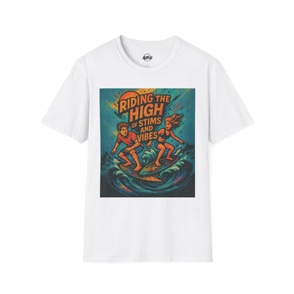 Riding the High Unisex Softstyle T-Shirt - Surf Vibes & Chill
