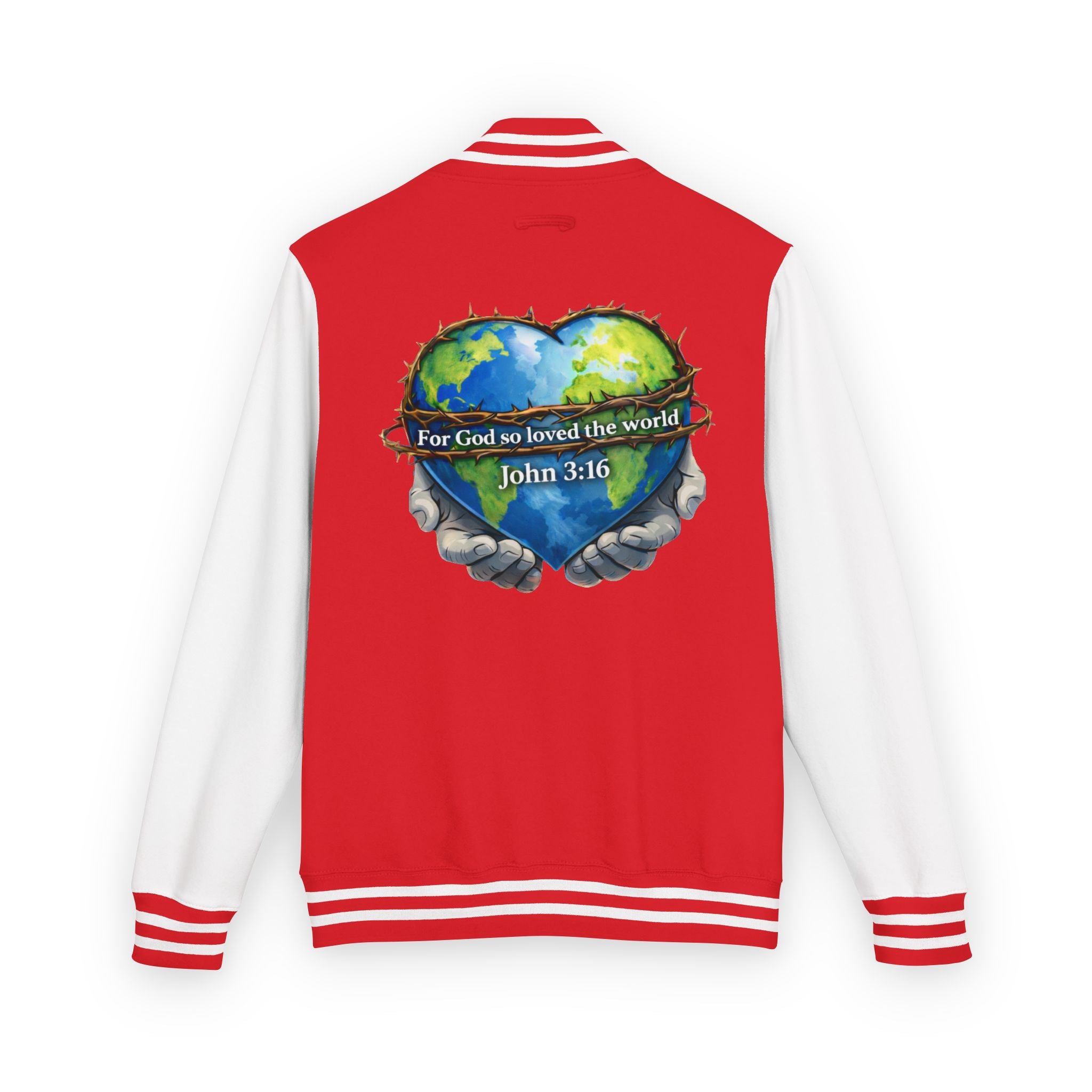 John 3:16 Letterman Jacket — 'God So Loved the World' Varsity Jacket