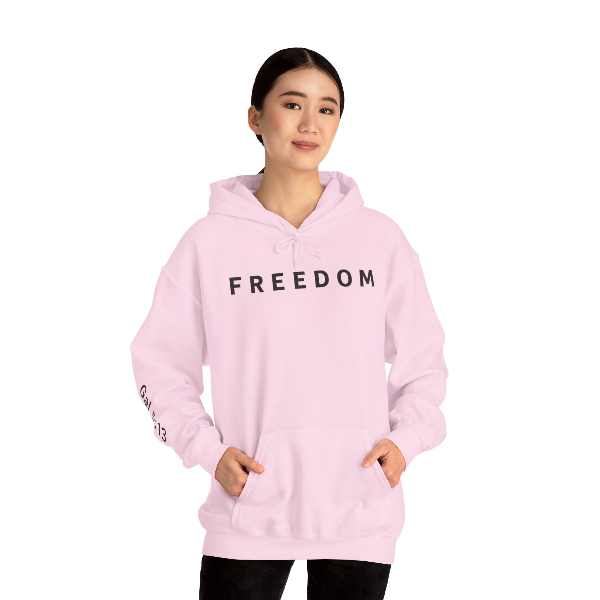 Freedom Hooded Sweatshirt, Cozy Sweatshirt, Religious Apparel, Inspirational Gift, Casual Outfit, Unisex Hoodie