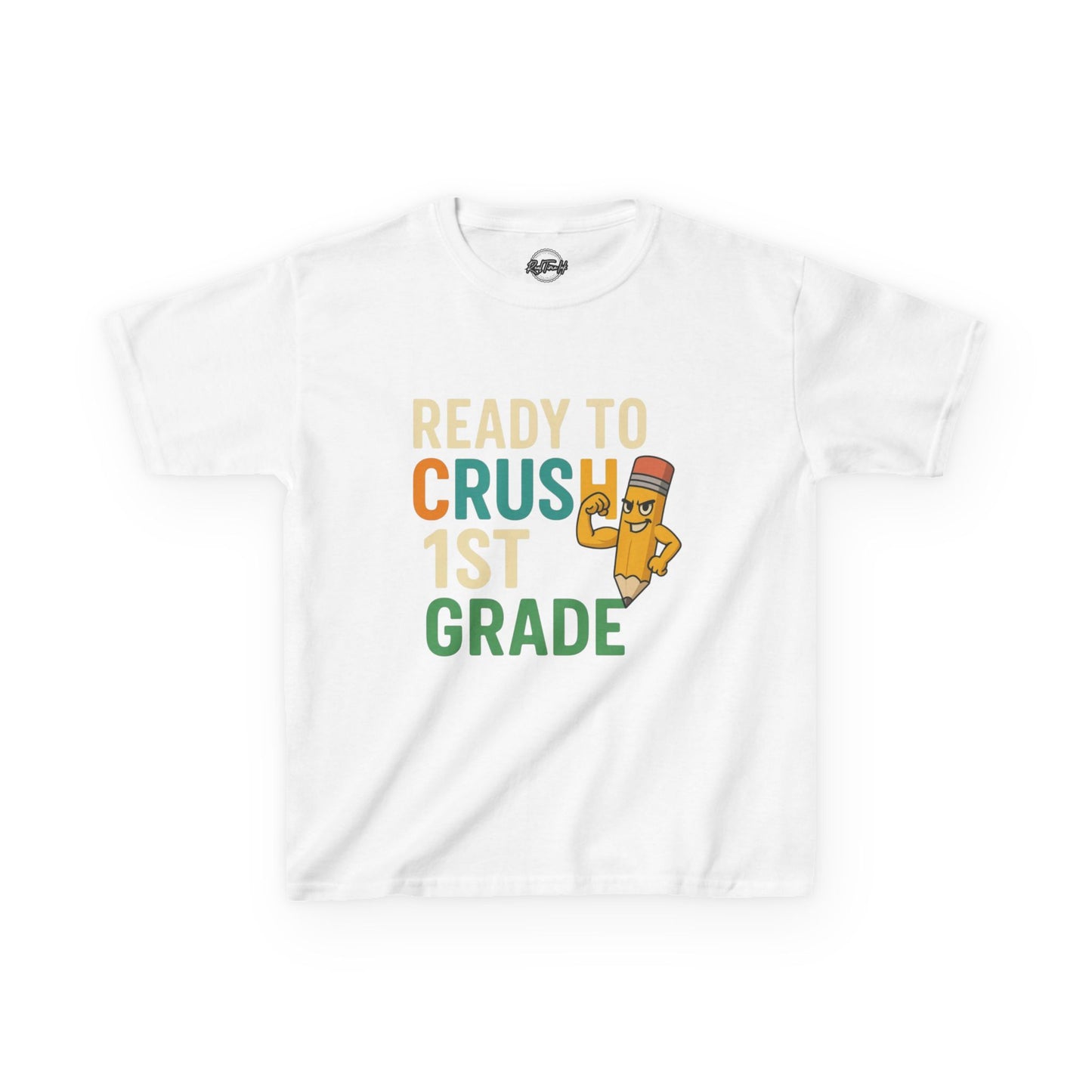 Ready to Crush 1st Grade Kids Tee, Back to School Shirt, Funny Kids T-Shirt, Classroom Apparel, Birthday Gift for Boys