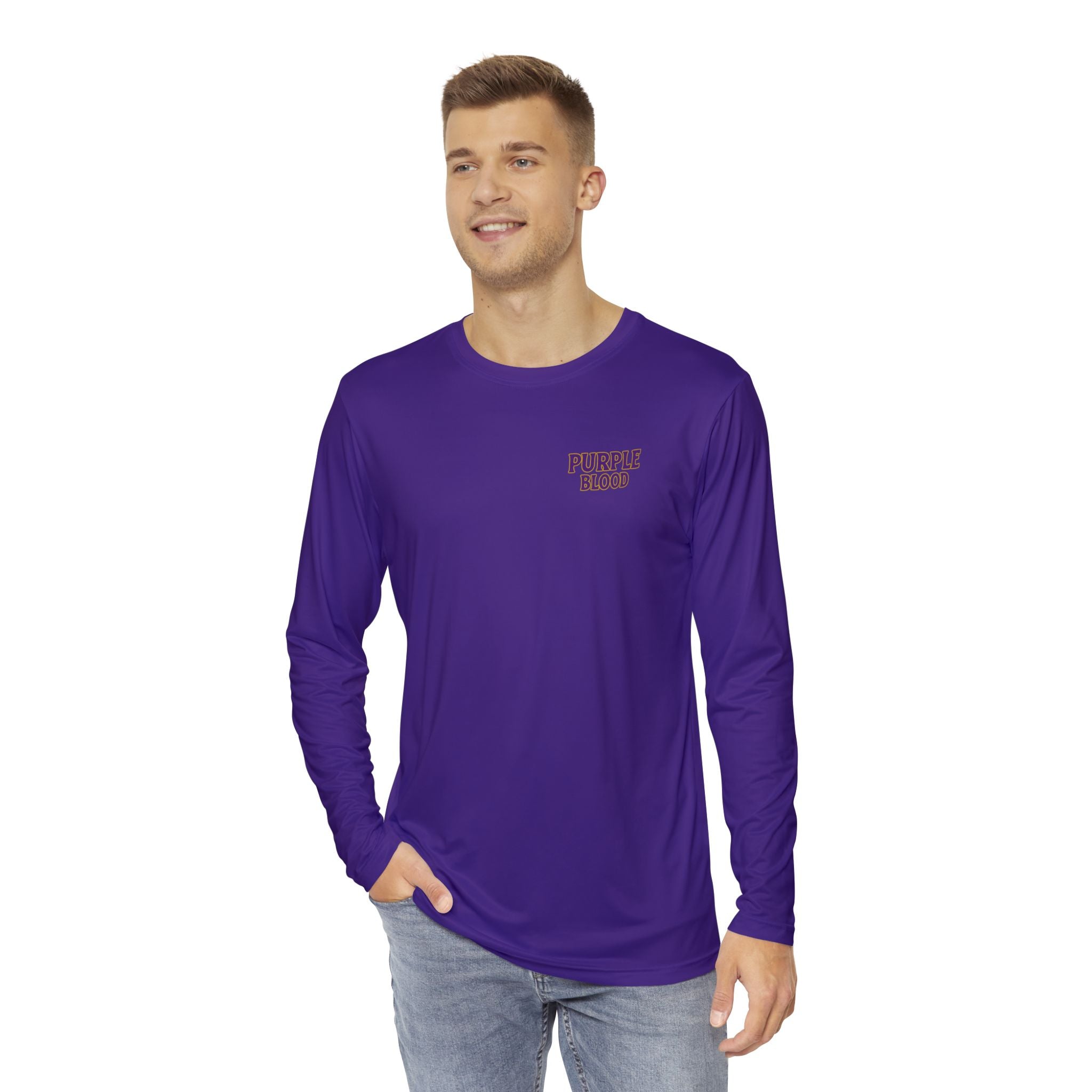 Men's Shirt Purple Blood Long Sleeve
