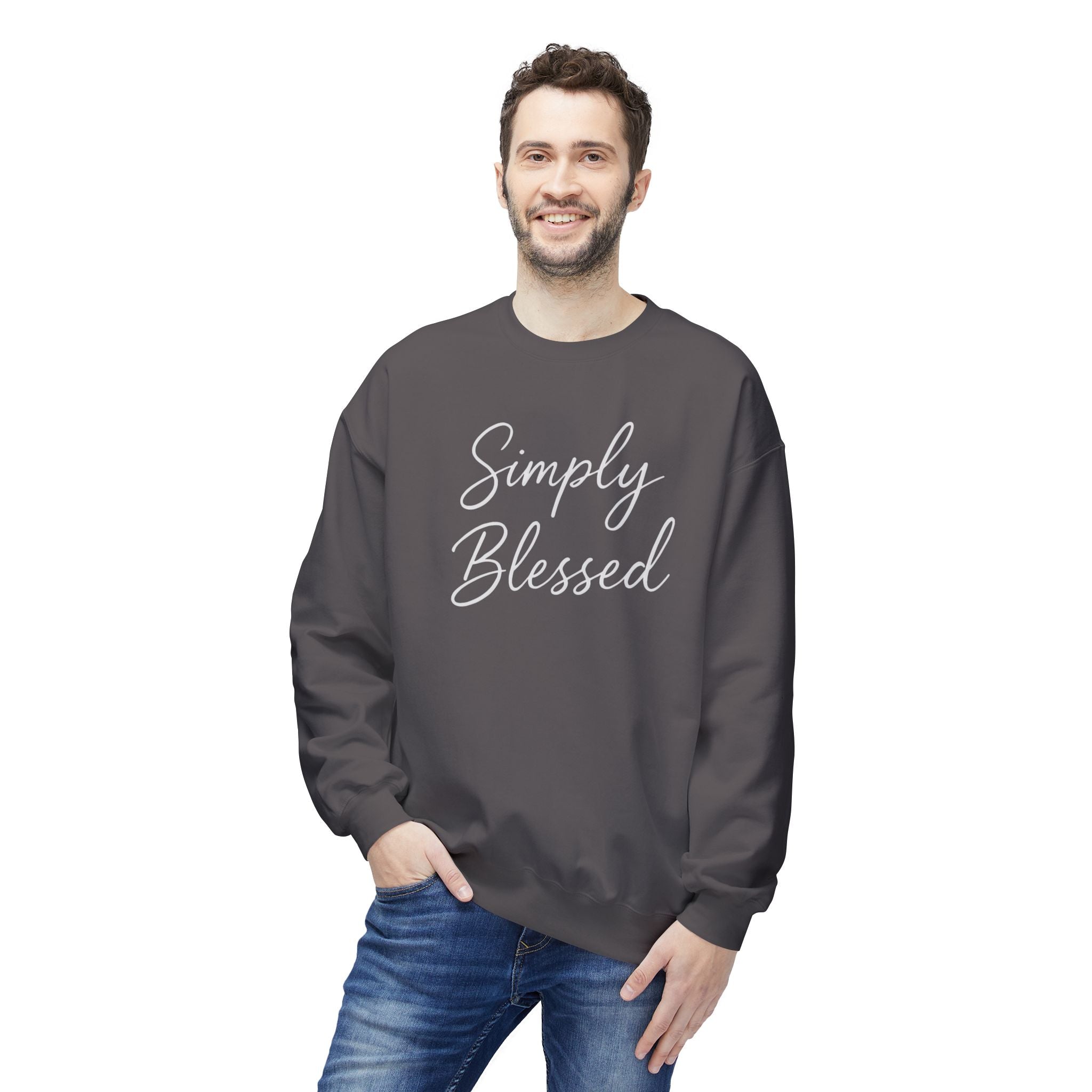 Simply Blessed Unisex Midweight Fleece Crewneck Sweatshirt