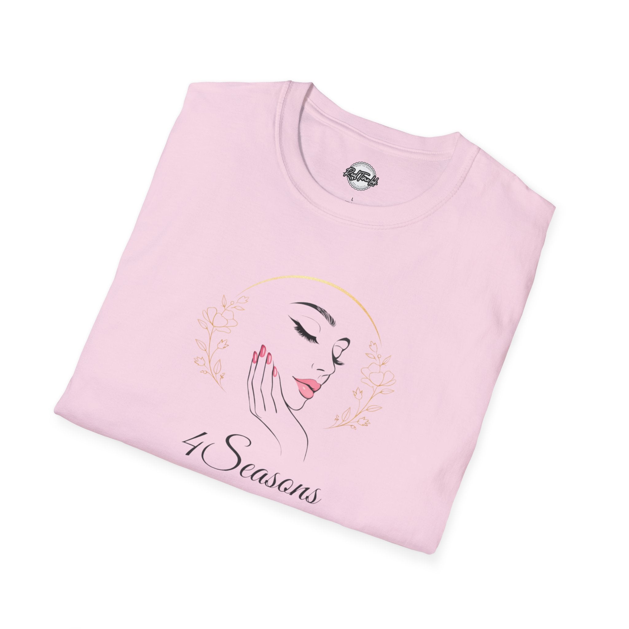 4 Seasons T-Shirt — Elegant Minimalist Face Illustration Graphic Tee