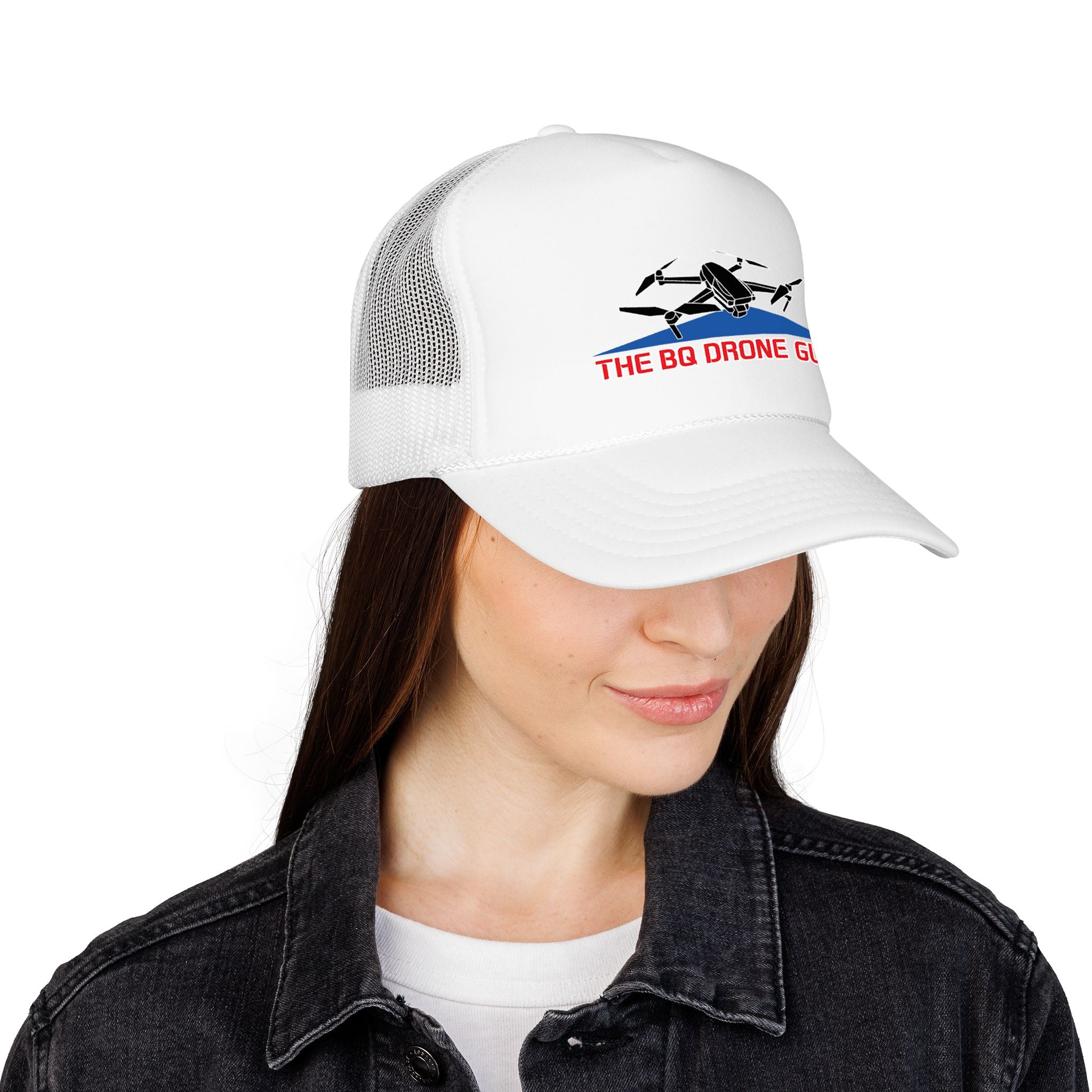 The BQ Drone Guy Foam Trucker Hat - 'The BQ Drone Guy' Embroidered Pilot Cap