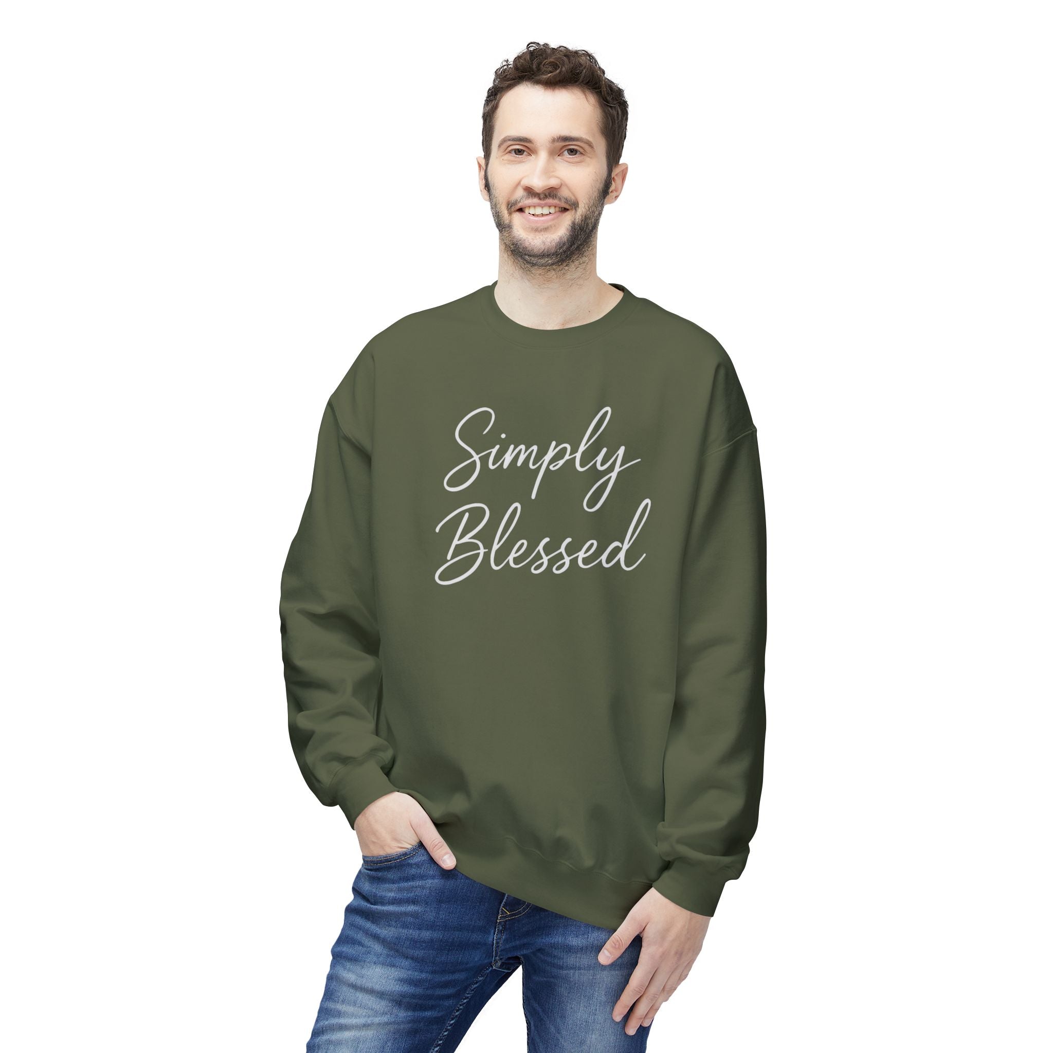 Simply Blessed Unisex Midweight Fleece Crewneck Sweatshirt