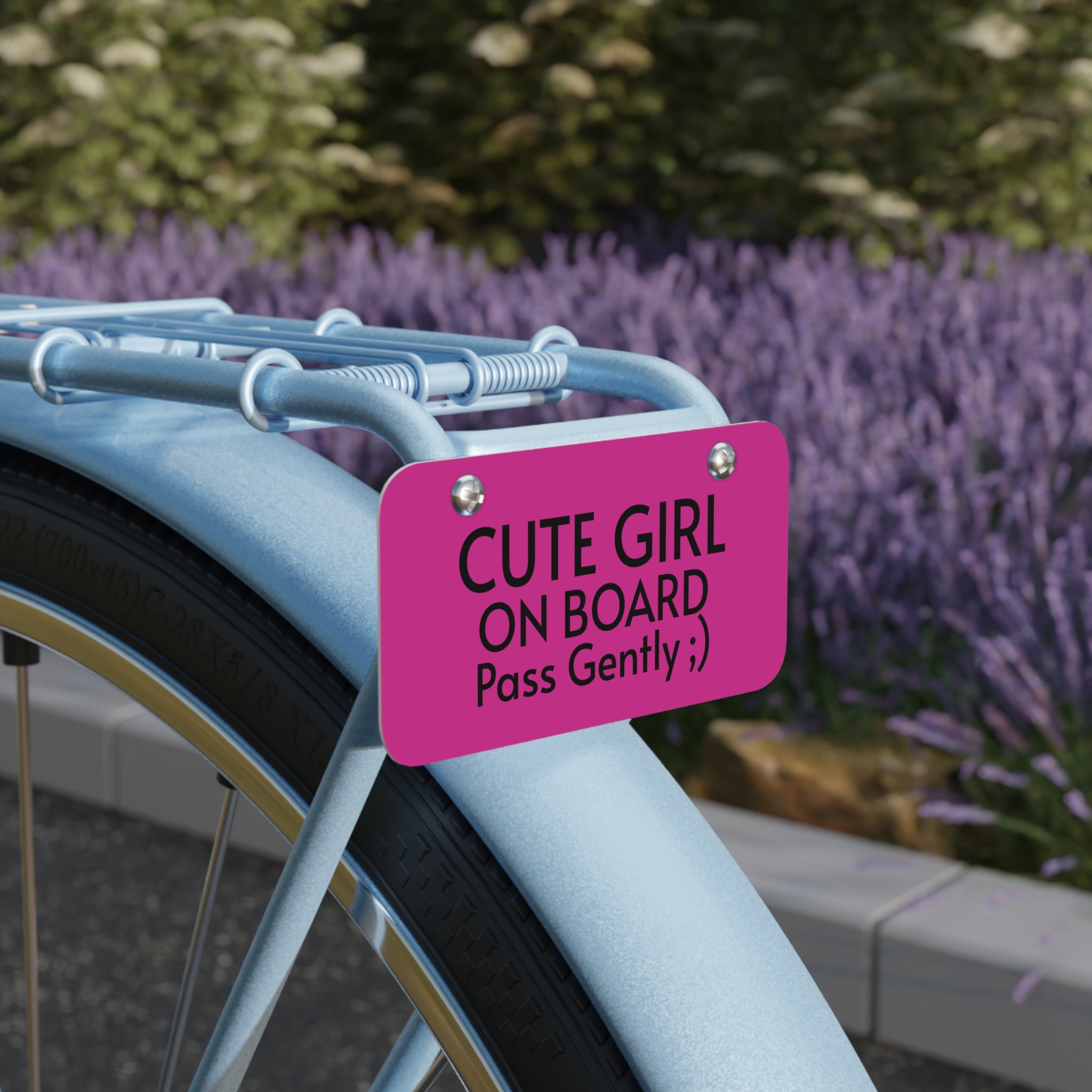 Mini License Plate — Cute Girl On Board Decorative Plate