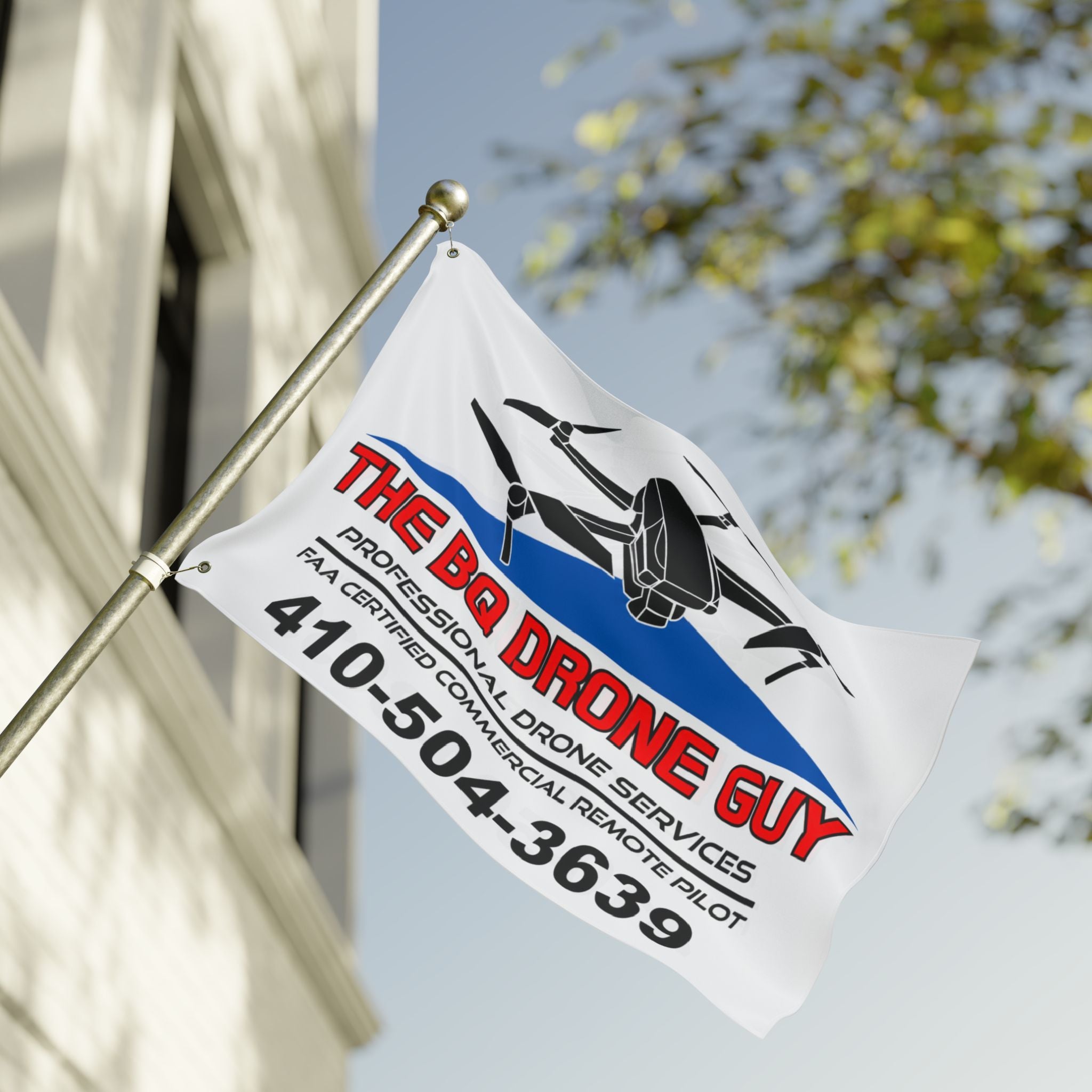 The BQ Drone Guy Double-Sided Flag