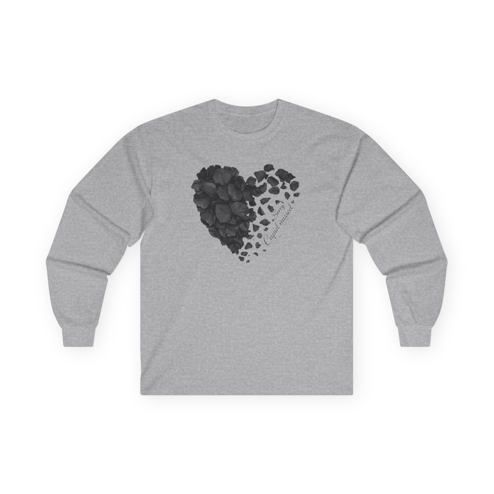 Sorry Cupid Missed Long Sleeve Tee — Funny Anti-Valentine Shirt
