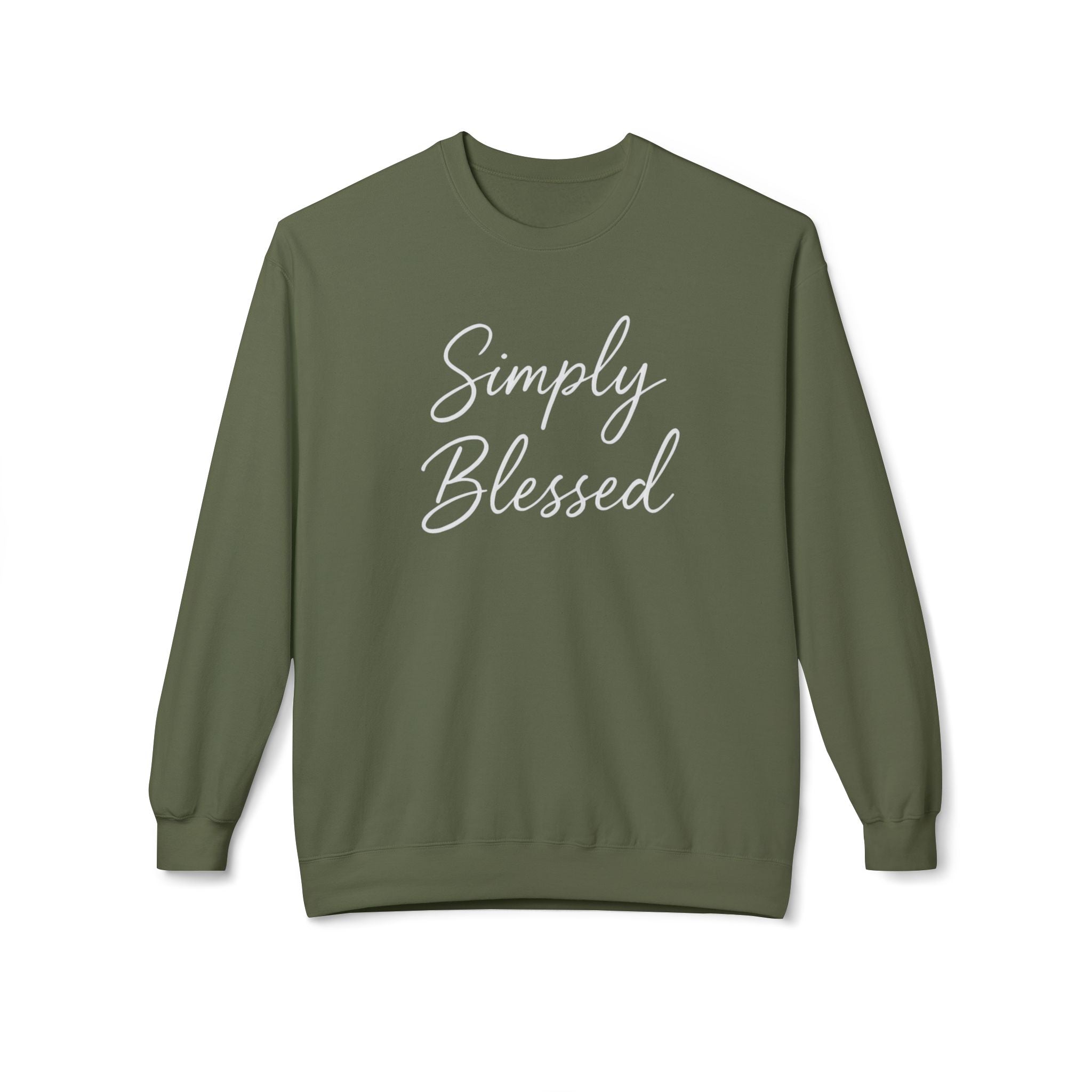 Simply Blessed Unisex Midweight Fleece Crewneck Sweatshirt