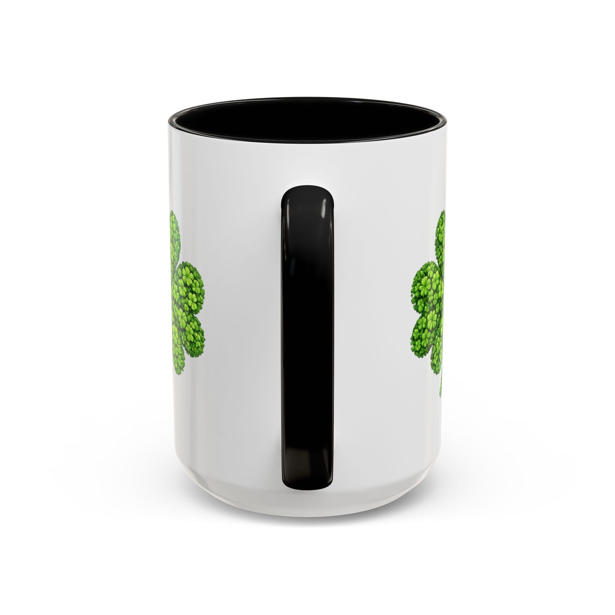 St. Patrick's 'The Lucky Crew' Accent Coffee Mug – Clover & Beer Shamrock Design (11/15 oz)