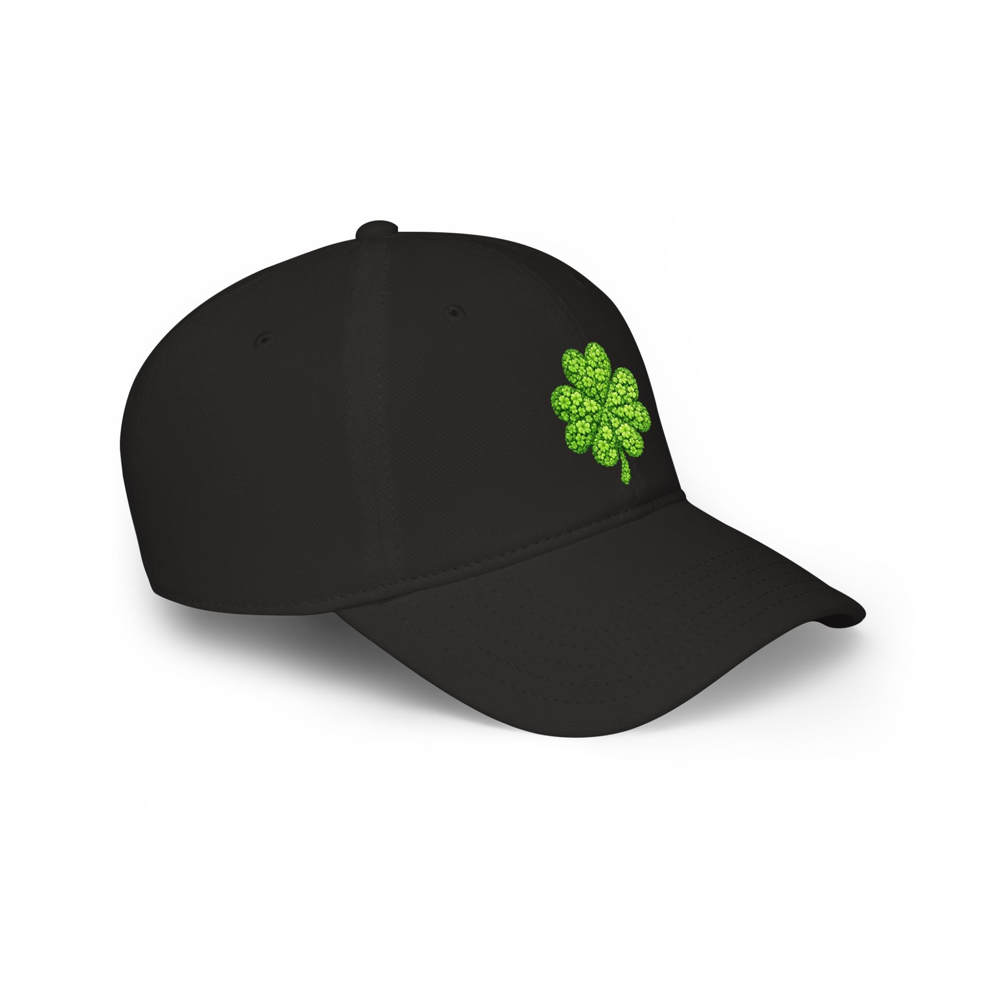 Lucky Clover Cap — Low Profile Baseball Hat with Four-Leaf Clover Design