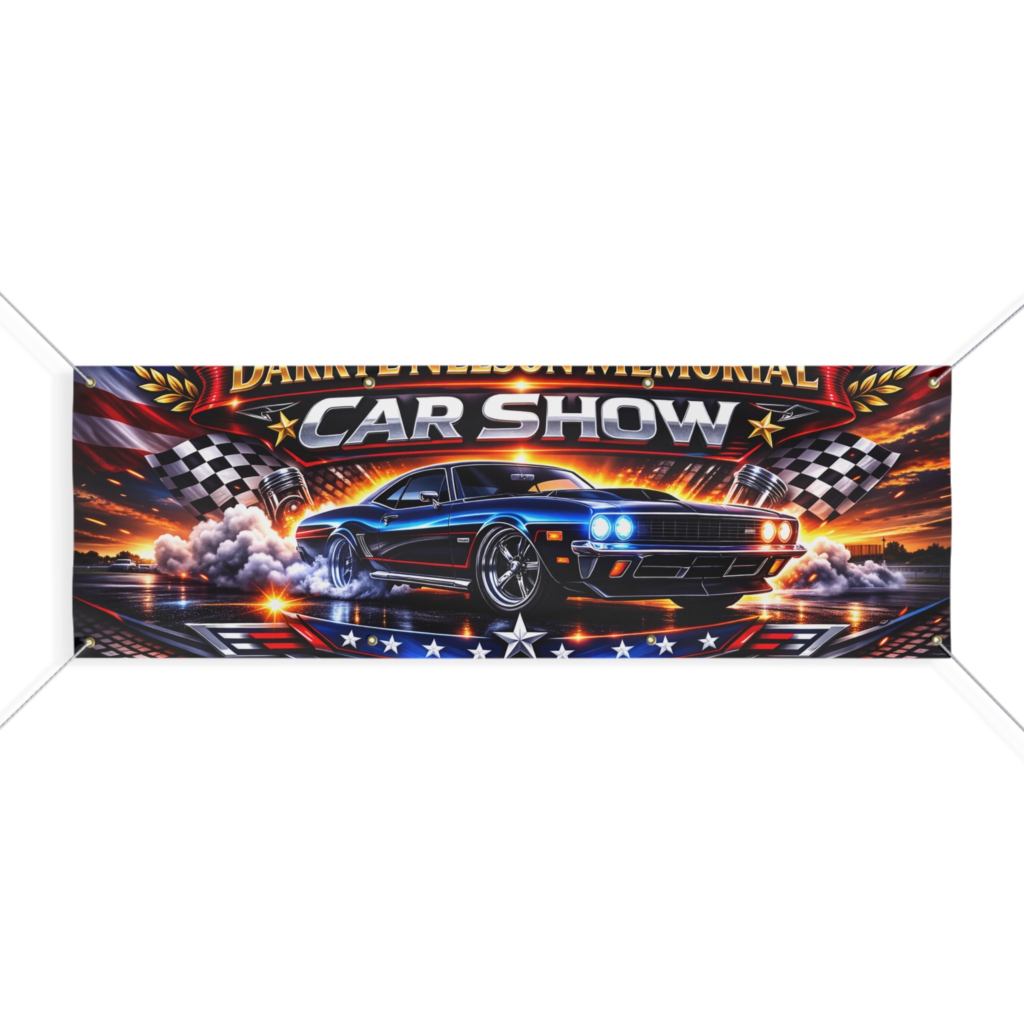 Car Show Banner — "Darryl Nelson Memorial" Matte Outdoor Sign