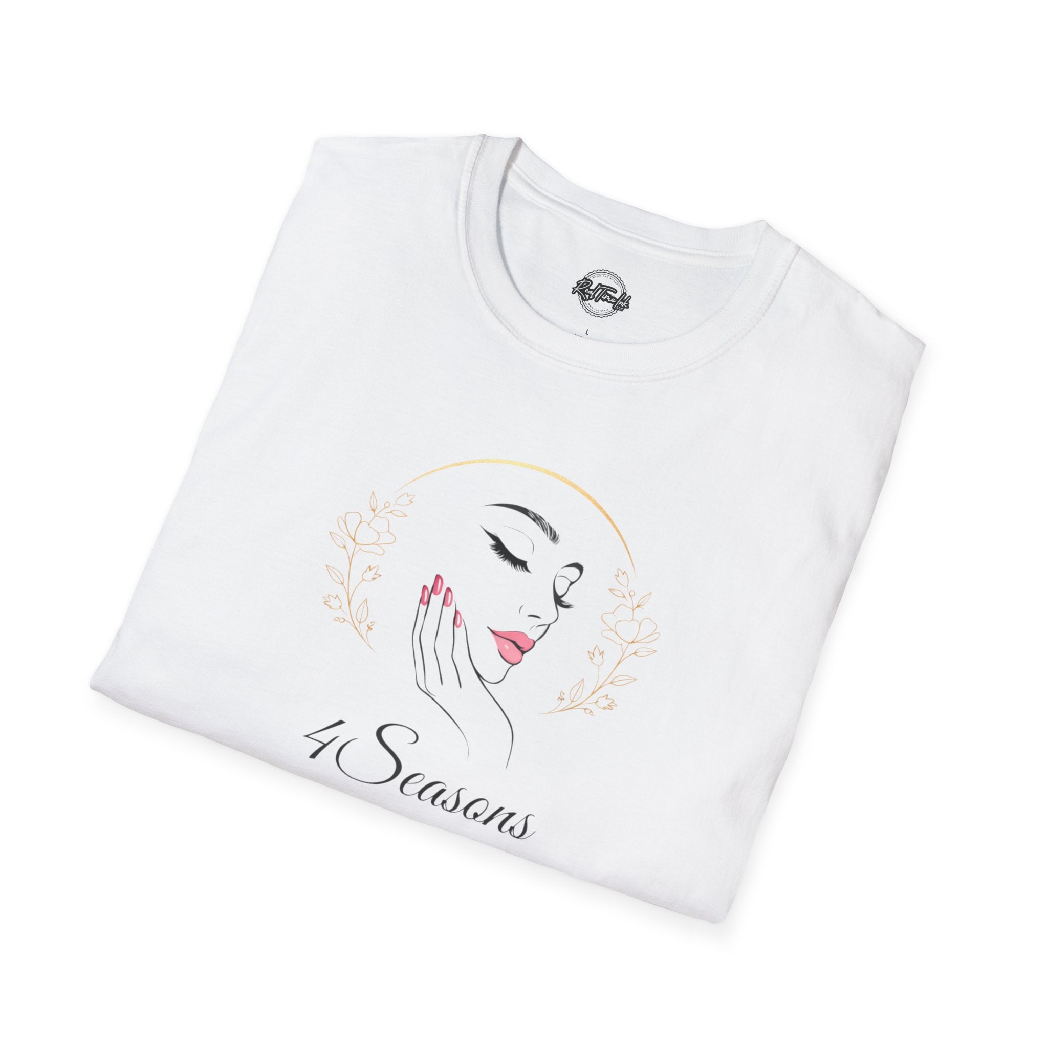 4 Seasons T-Shirt — Elegant Minimalist Face Illustration Graphic Tee