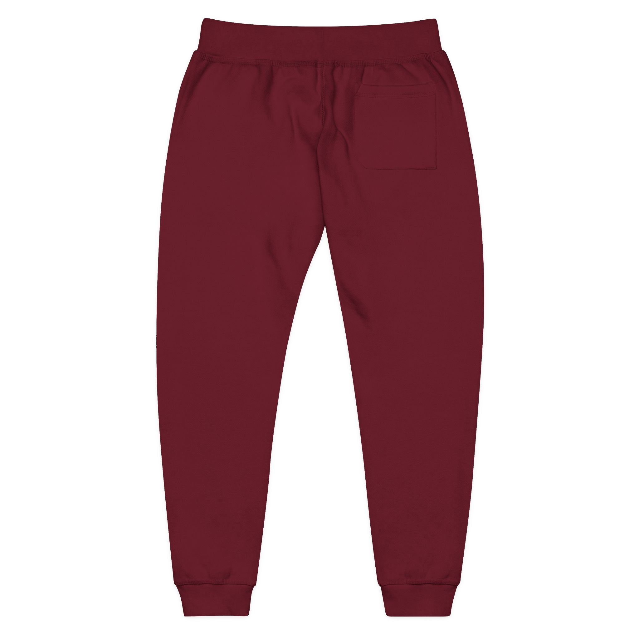 Embroidered Fall Leaf Fleece Sweatpants for Cozy Comfort