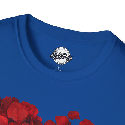 Disintegrating Rose Petal Heart T-Shirt — Floral Heart Design