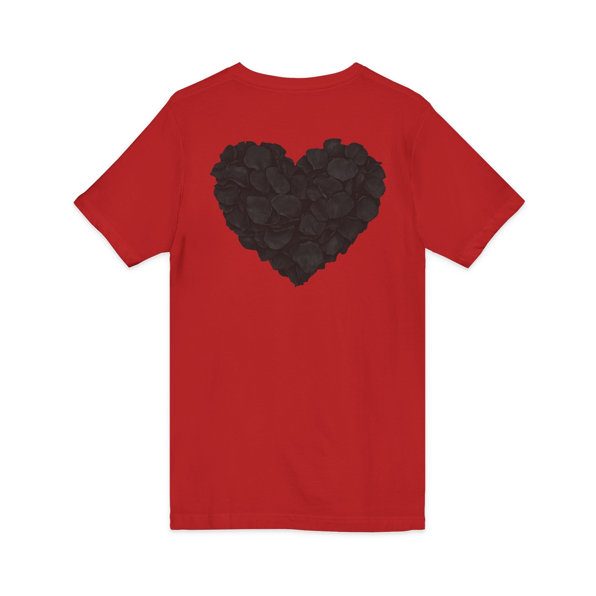 Black Rose Heart T-Shirt | Floral Heart Tee