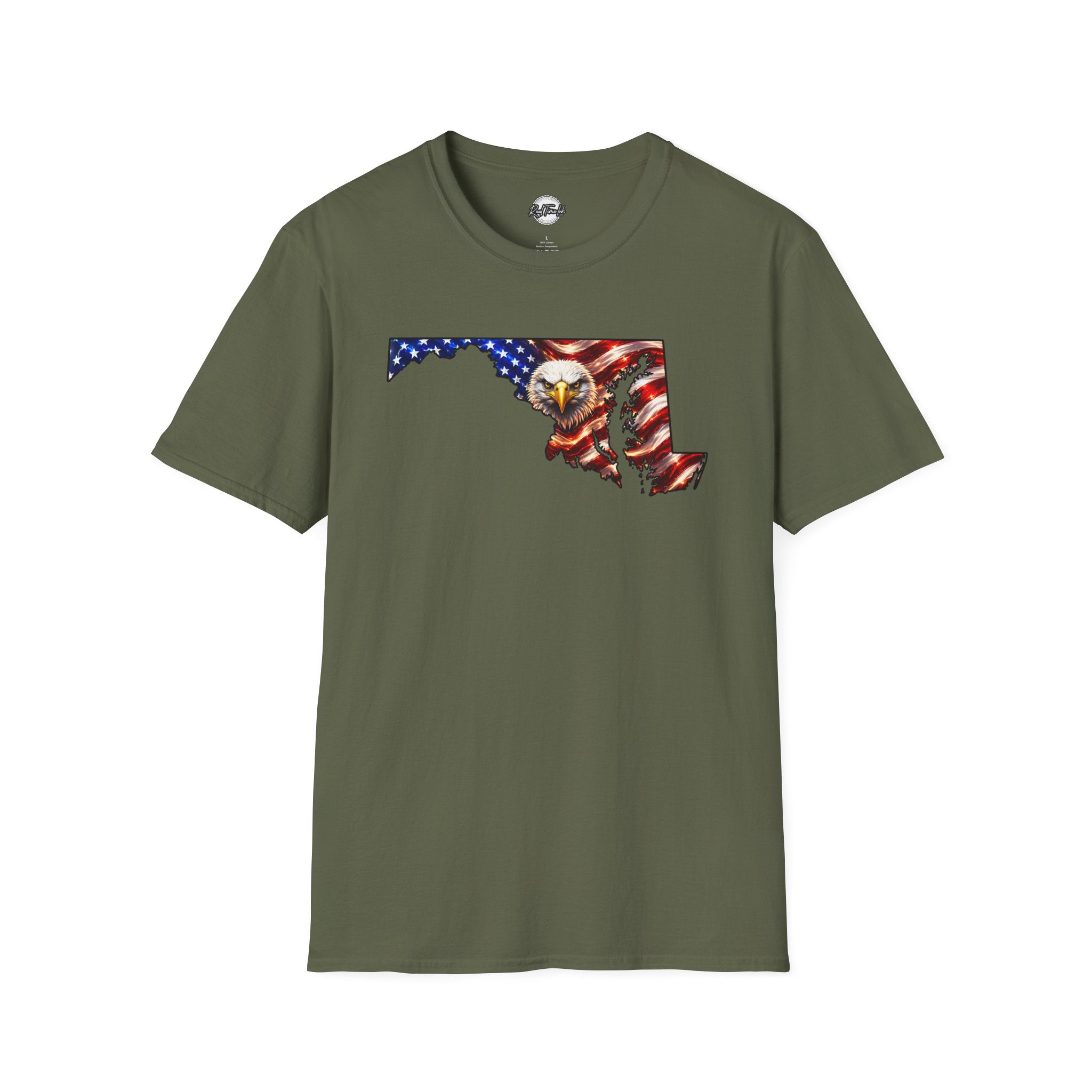 Maryland Flag Eagle T-Shirt – American Pride State Silhouette Tee