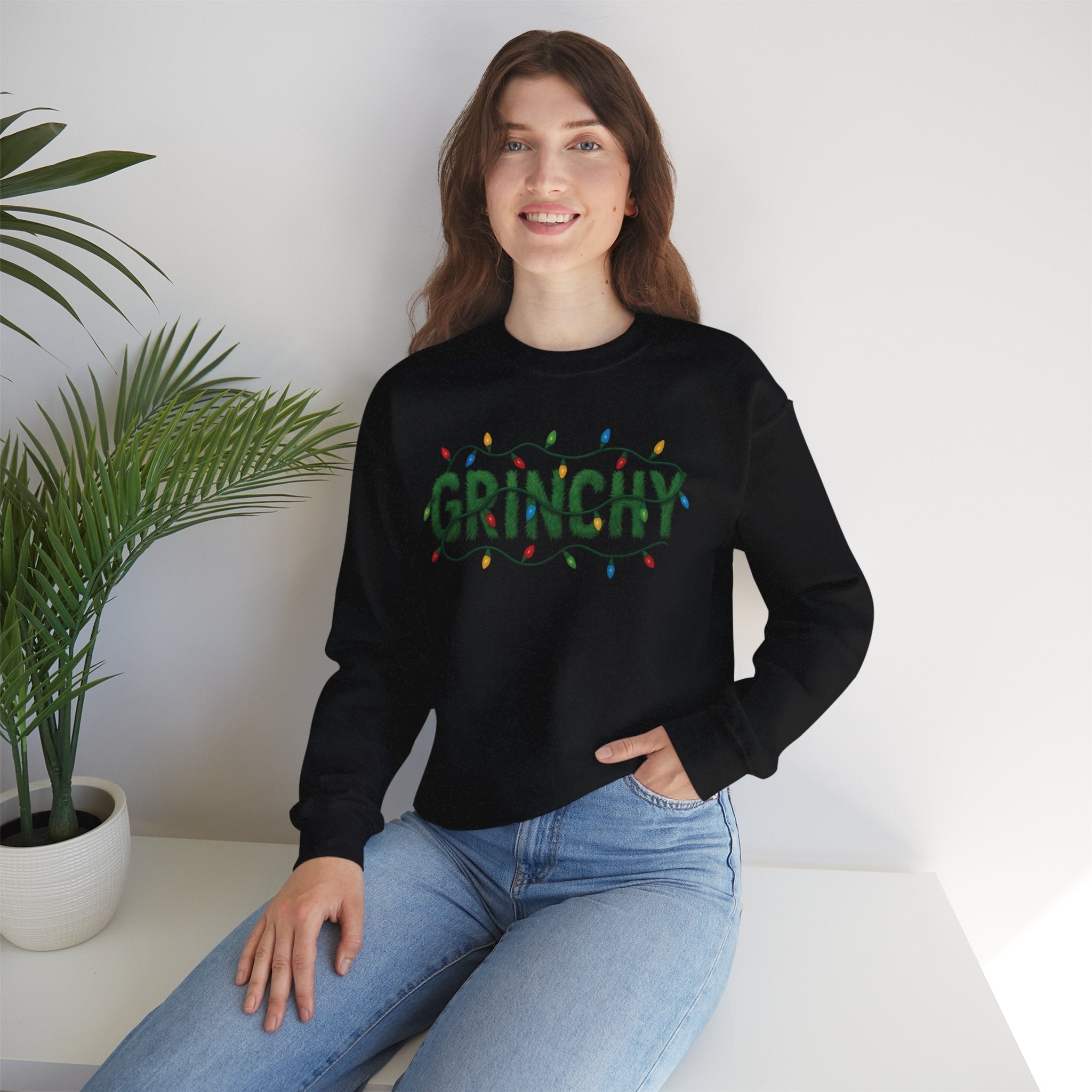 Grinchy Sweatshirt — Holiday Christmas Crewneck