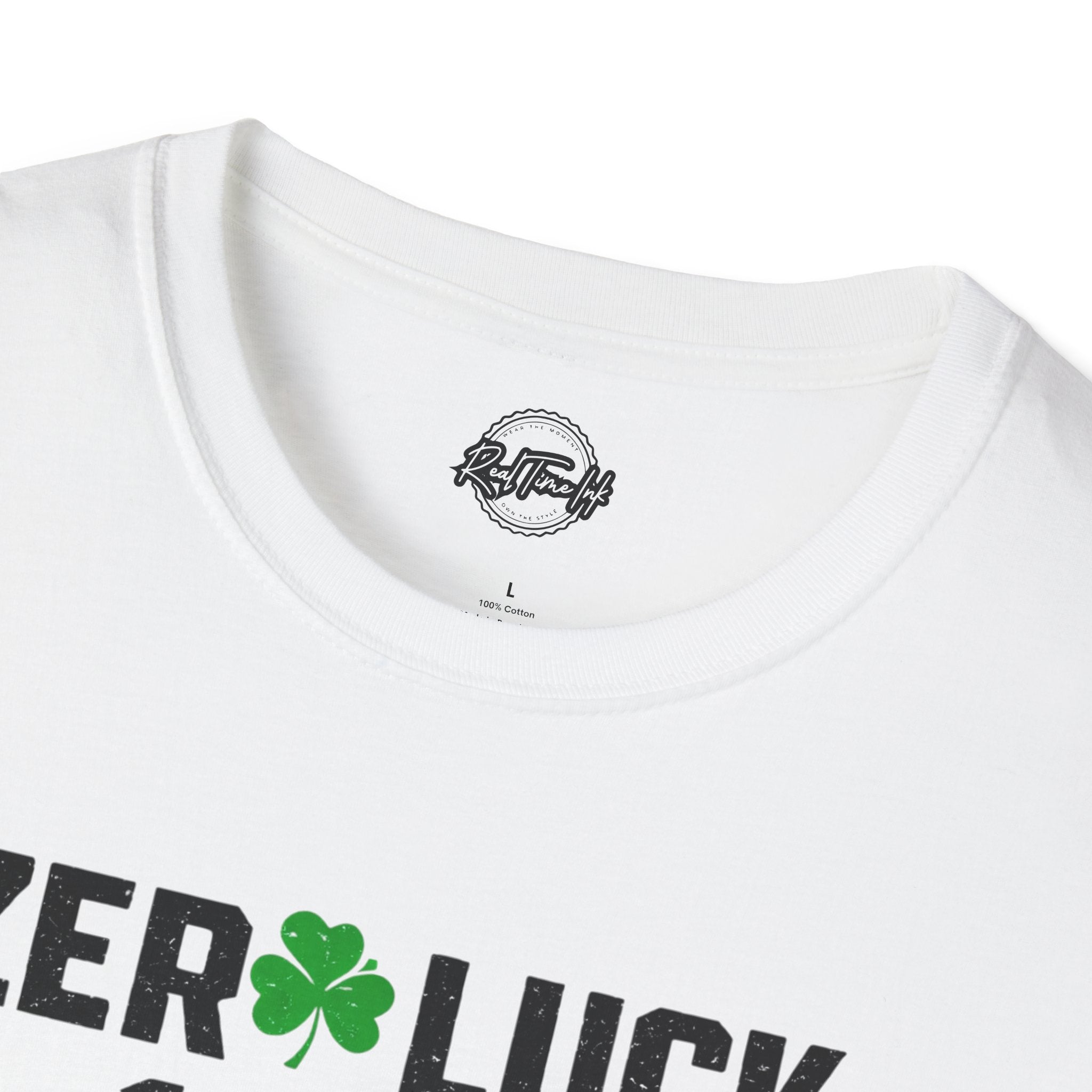 Zero Luck 100% Attitude T-Shirt — St. Patrick’s Day Shamrock Graphic Tee
